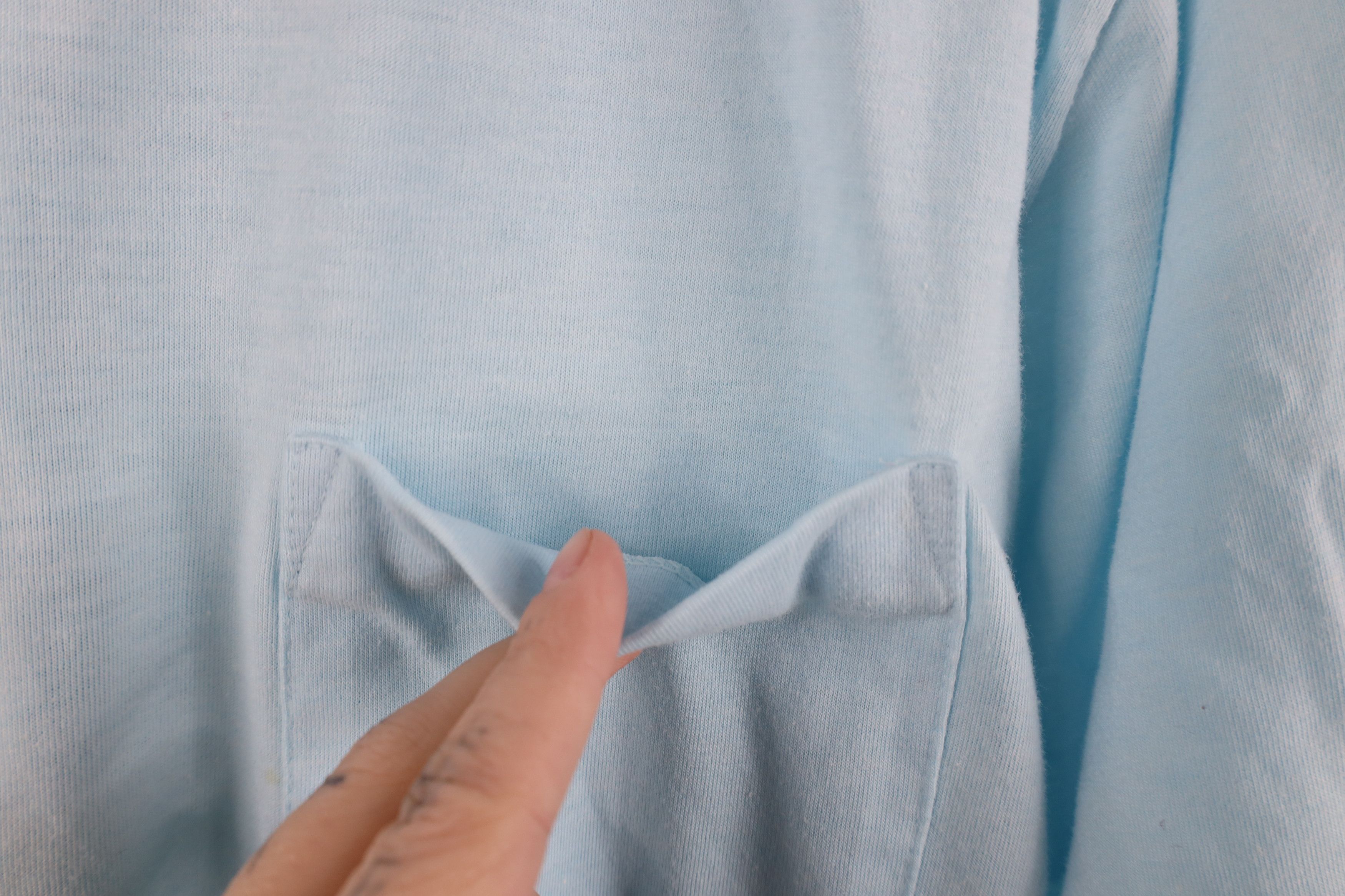Vintage Vintage 70s Streetwear Collared Polo Shirt Carolina Blue Size US L / EU 52-54 / 3 - 4 Thumbnail