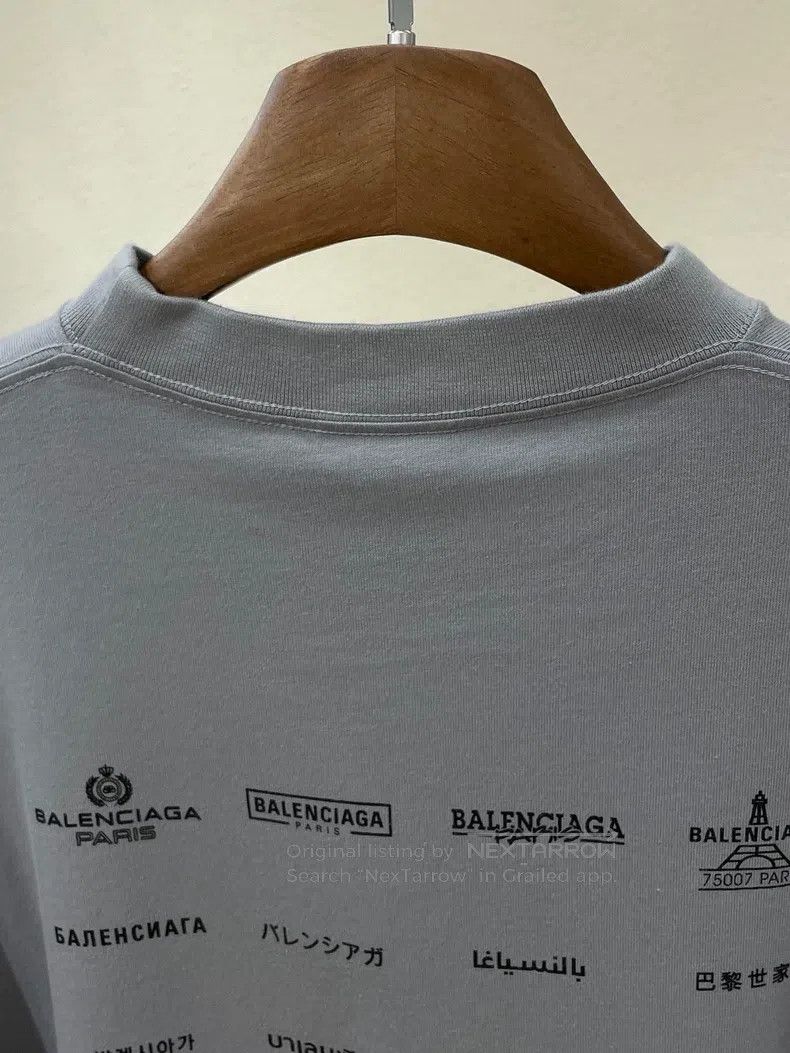 Balenciaga Balenciaga Full Printed Logo Letter Printed Long Sleeve Ro Size US S / EU 44-46 / 1 - 6 Thumbnail