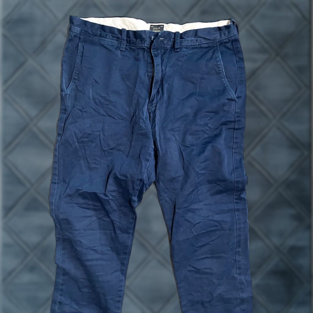 J.Crew J.CREW Stretch 770 Straight Pants Mens 32x31 Blue Chino Cotton Canvas Size US 32 / EU 48 - 1 Thumbnail