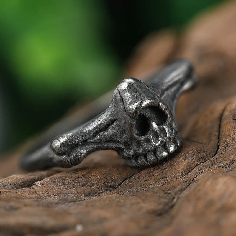 Jewelry × Vintage Aesthetic Skull Ring Size ONE SIZE - 2 Thumbnail