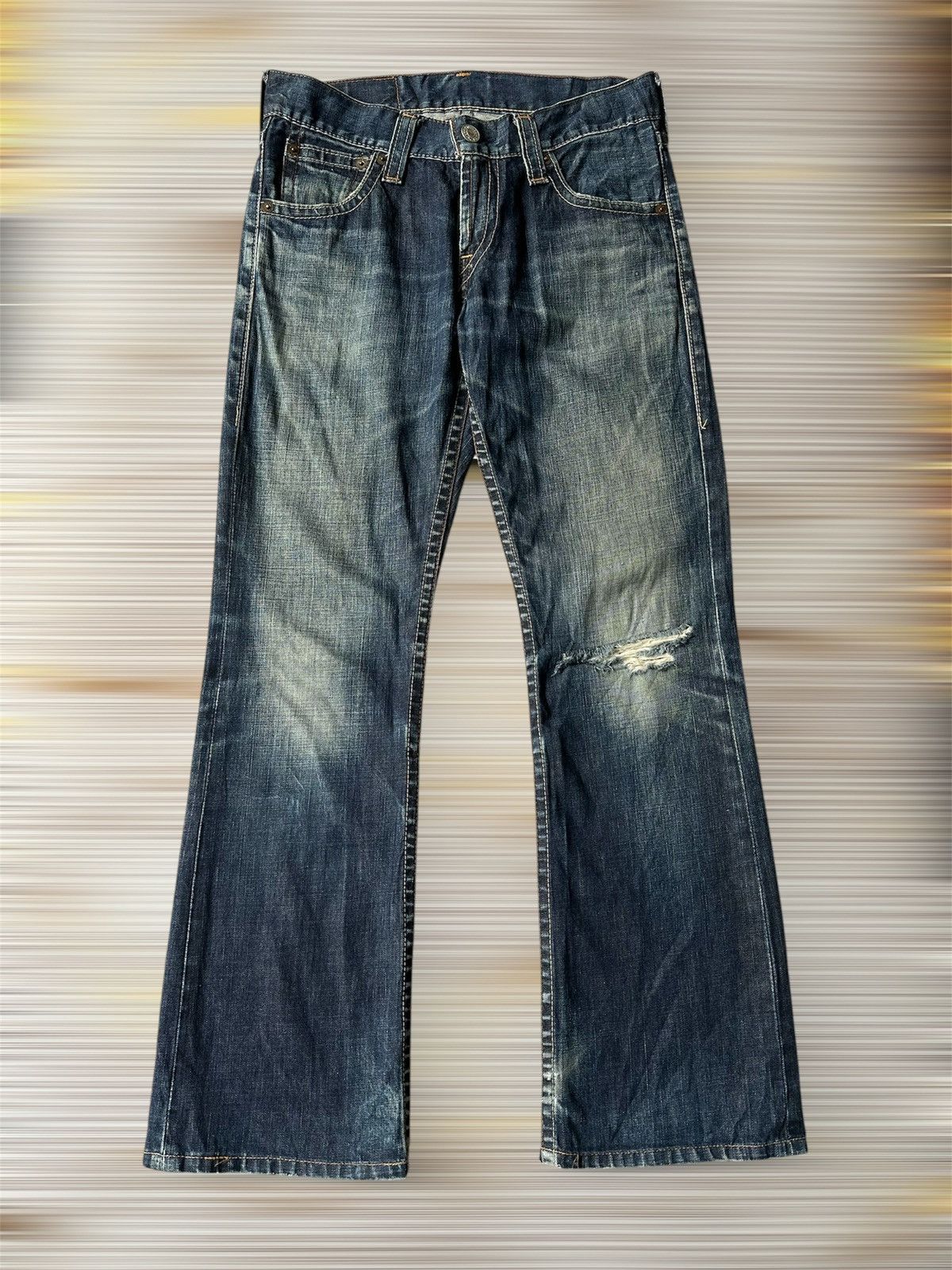 Levi's Vintage Clothing FLARE Levi’s 507 Distressed Denim Size US 31 - 1 Thumbnail
