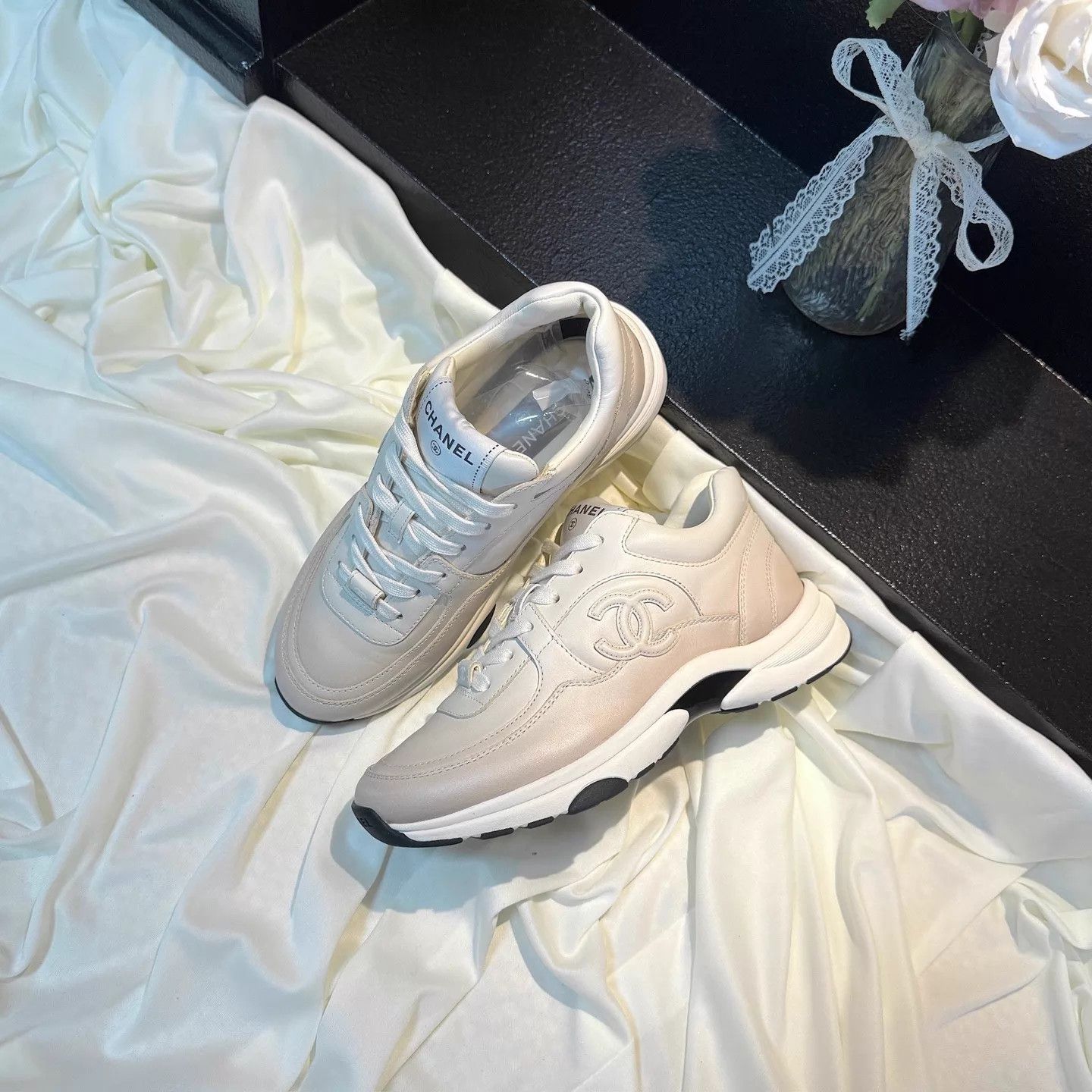 Chanel CHANEL 24K Rose Gradient CC Sneakers 36 99 New Size US 5.5 / IT 35.5 - 1 Thumbnail
