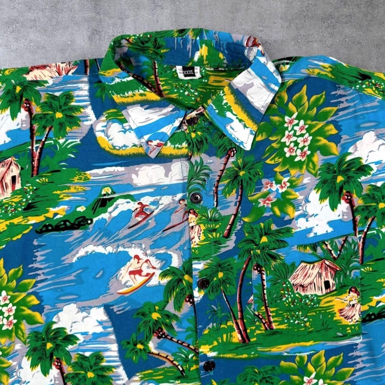 Vintage VINTAGE Unbranded Hawaiian Shirt Short Sleeve Button-Up Men M Multicoloured Floral Patterned Cotton Surfer Theme Hawaiin Made In Vietnam Size US M / EU 48-50 / 2 - 4 Thumbnail