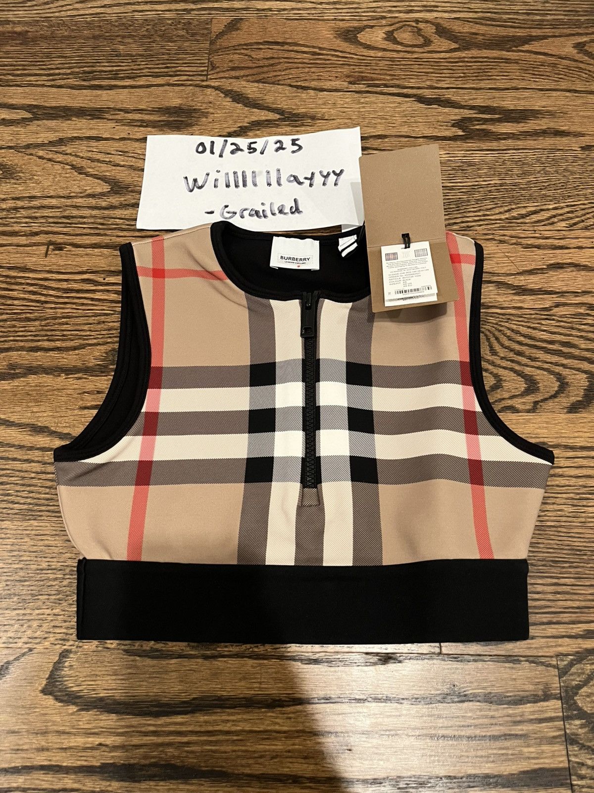 Burberry Burberry Check Stretch Jersey Bra Top Size XS / US 0-2 / IT 36-38 - 5 Thumbnail