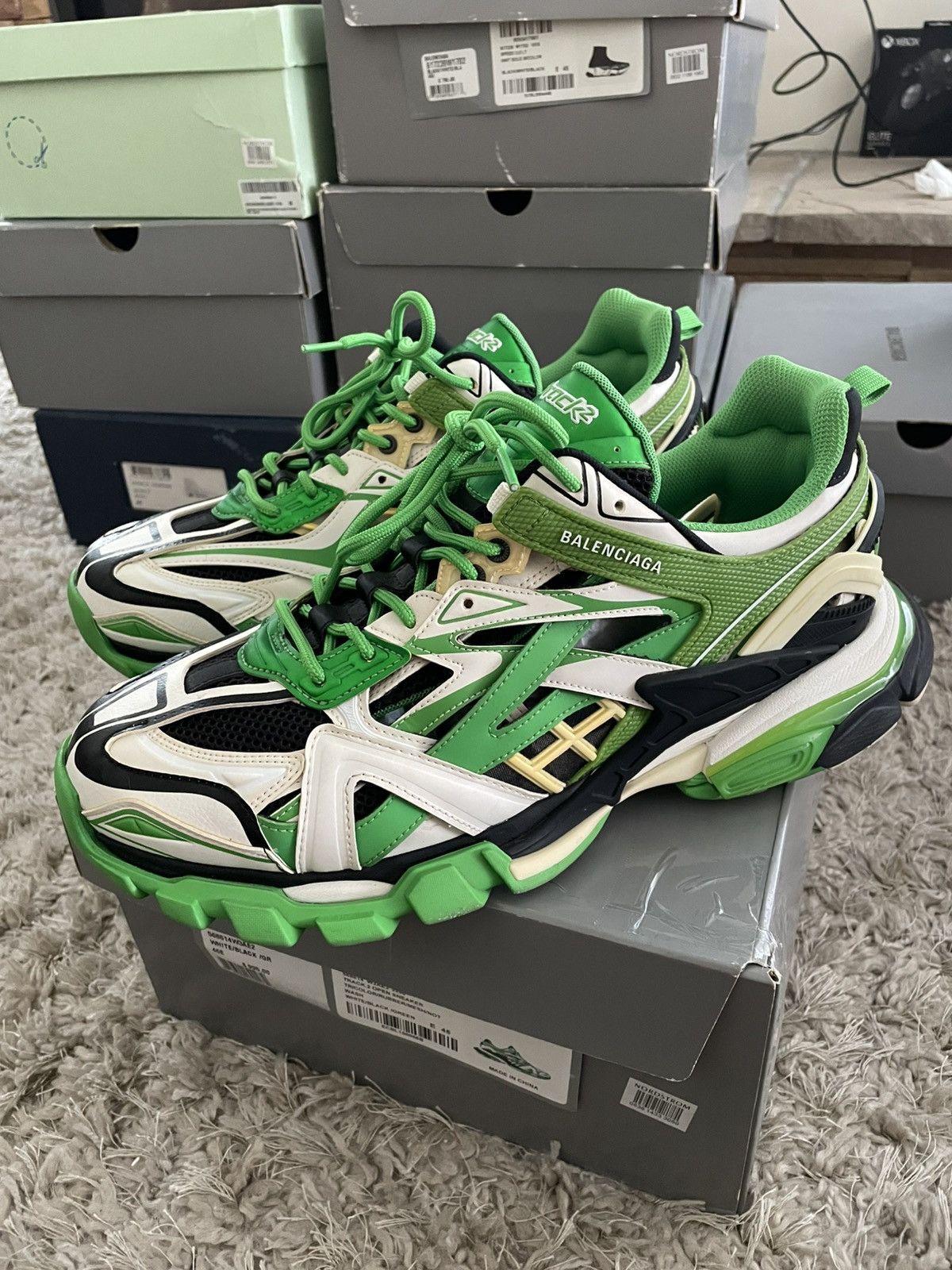 Balenciaga Track 2 Green/White/Black