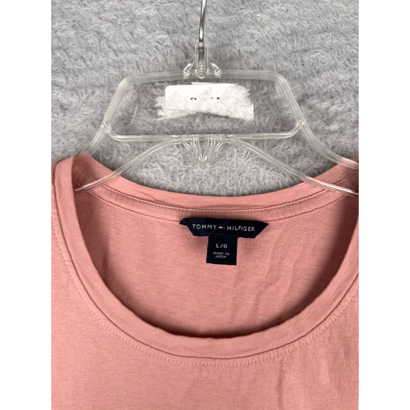 Tommy Hilfiger VINTAGE Tommy Hilfiger Shirt Womens L Pink Crew Neck Cotton Jersey Short Sleeve Logo All Seasons 90s Womens Size L / US 10 / IT 46 - 7 Thumbnail