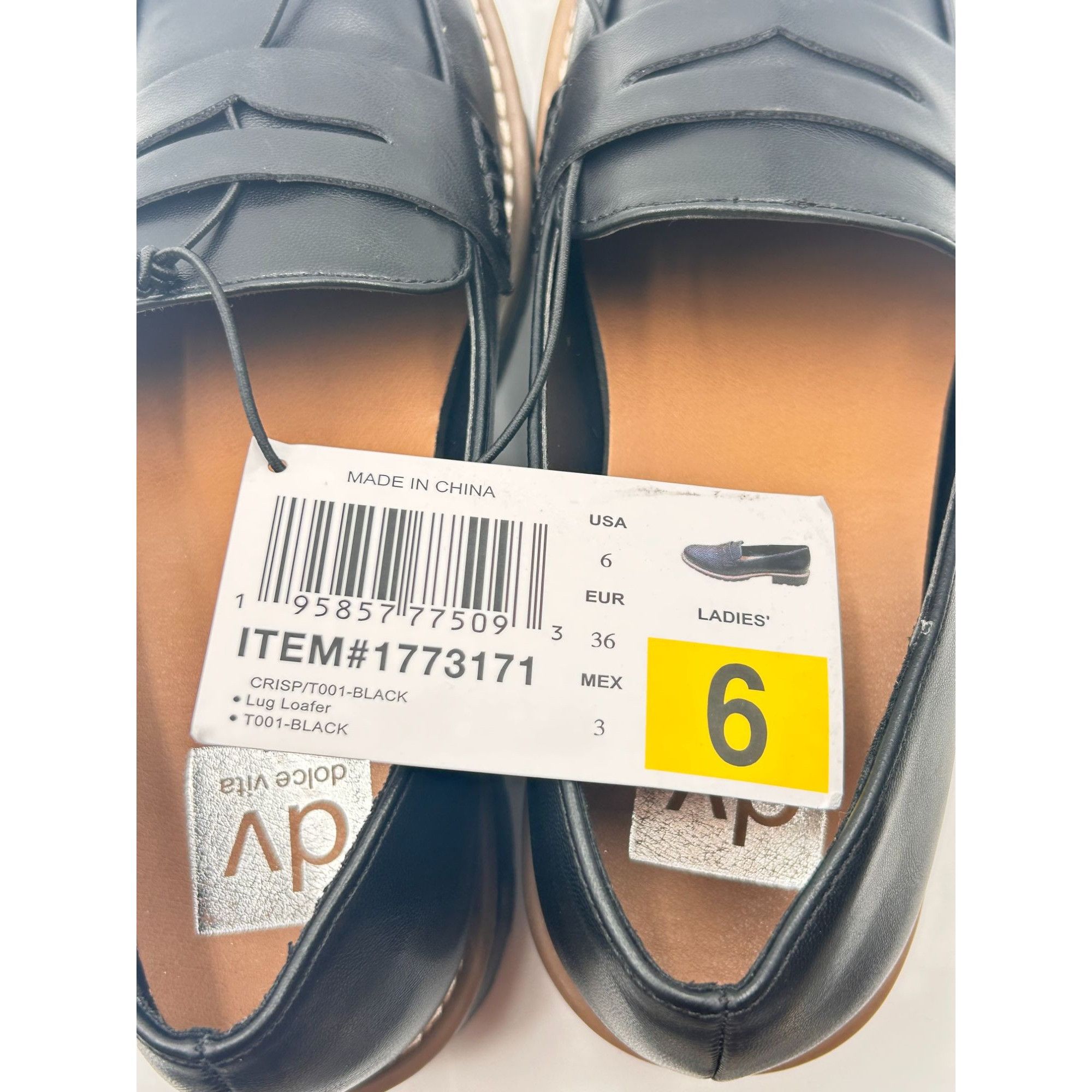 Other DV Dolce Vita Crisp Lug Loafer Womens 6 Black Chunky Platfor Size US 6 / IT 36 - 7 Thumbnail