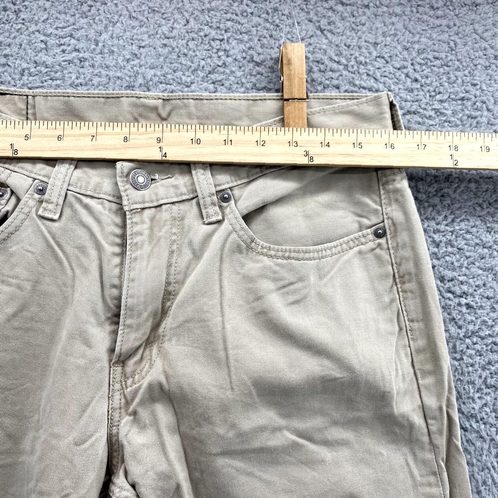 Levi's Levi's 514 Jeans Men 32X32 Beige Khaki Straight 90s Classic Academia Streetwear Denim Pants Size US 32 / EU 48 - 4 Thumbnail