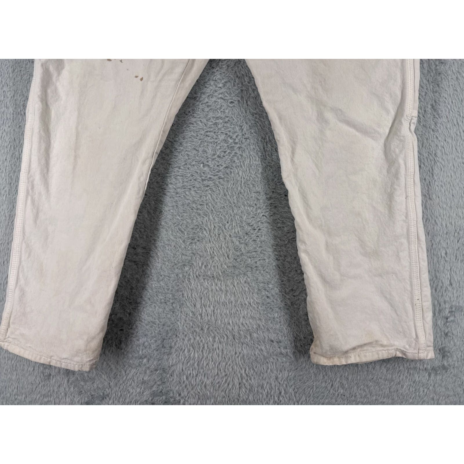 Dickies Dickies Carpenter Pants White 38 Adult Men Denim Workwear 5-Pocket Regular Straight Cotton Pants Mens 36x27 Thread: Paint, Logo, Vintage: No Size US 38 / EU 54 - 2 Thumbnail