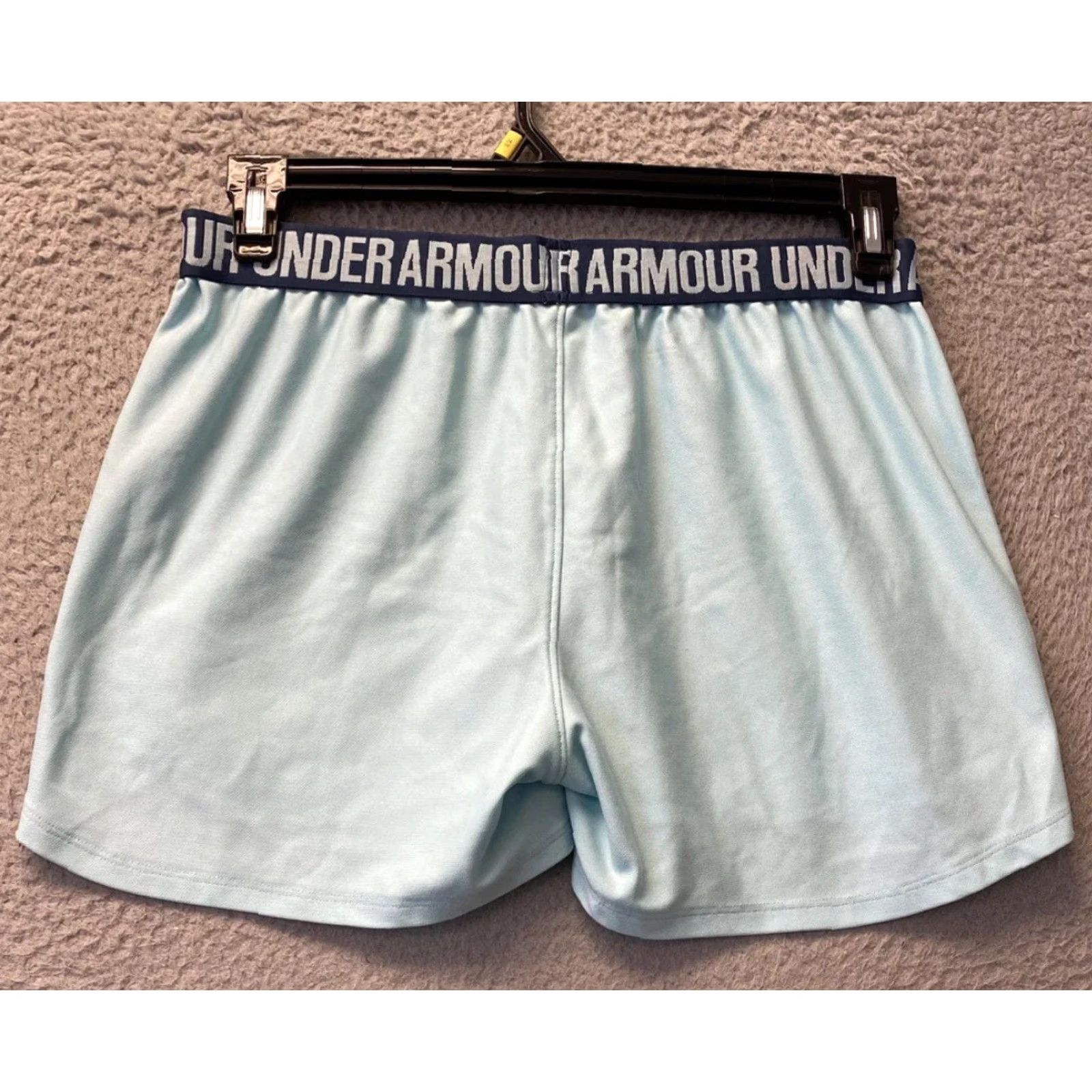 Under Armour Under Armour Women's Size M Athletic Shorts Aqua Regular Polyester/ 103-23 Size 32" / US 10 / IT 46 - 6 Thumbnail