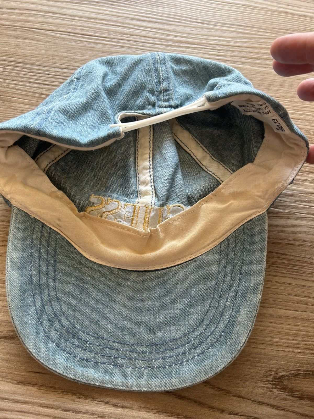 Guess Vintage 80s / 90s Guess Blue Denim Embroidered Hat Size ONE SIZE - 5 Thumbnail