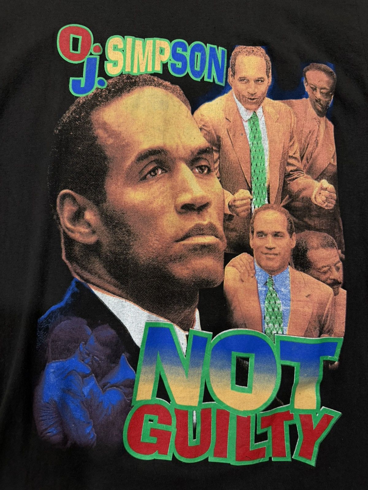 Vintage Vintage OJ Simpson Not Guilty Juice is Loose Rap Tee T-Shirt Size US XL / EU 56 / 4 - 4 Thumbnail