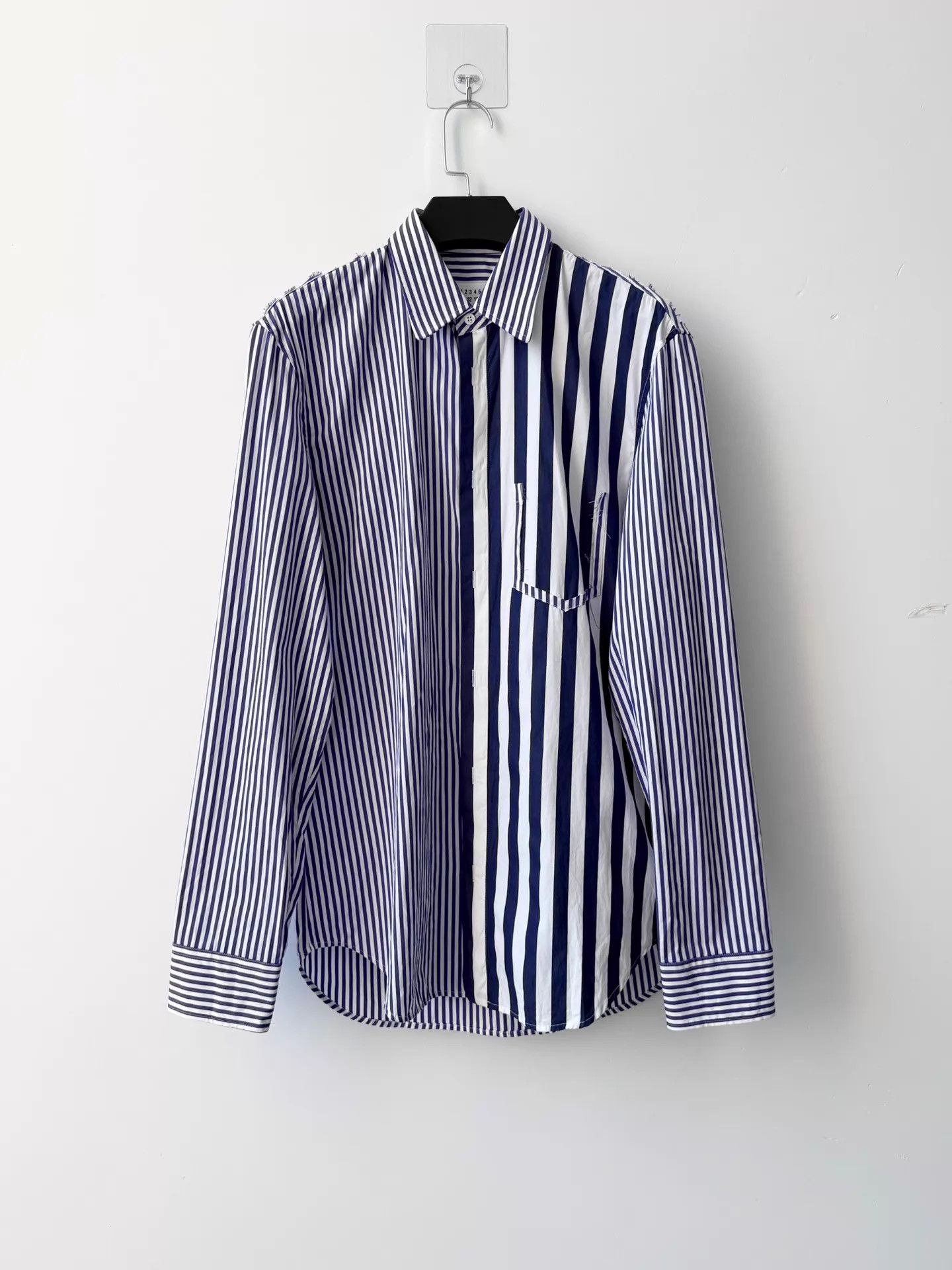 Maison Margiela Maison Margiela S/S19 Cat Whisker Striped Shirt 39 Size US M / EU 48-50 / 2 - 1 Thumbnail
