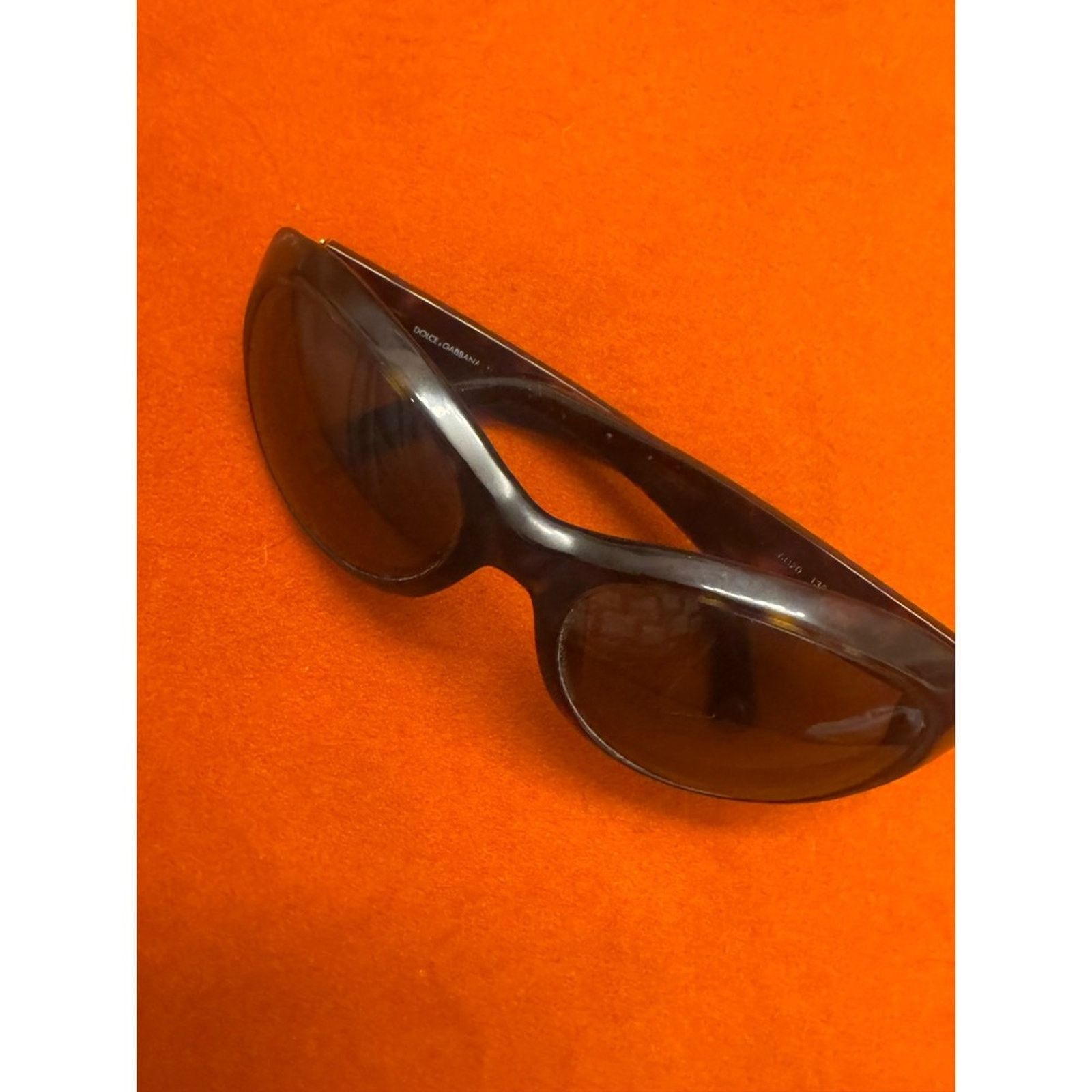 Dolce & Gabbana D&G 6052 Wraparound Sunglasses Brown Tortoise Y2K Italy 135 Size ONE SIZE - 3 Thumbnail