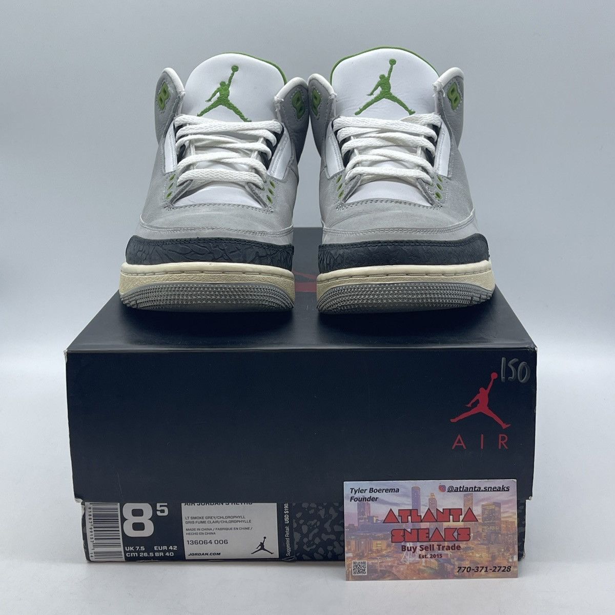 Jordan Brand Air Jordan 3 chlorophyll Size US 8.5 / EU 41-42 - 2 Thumbnail