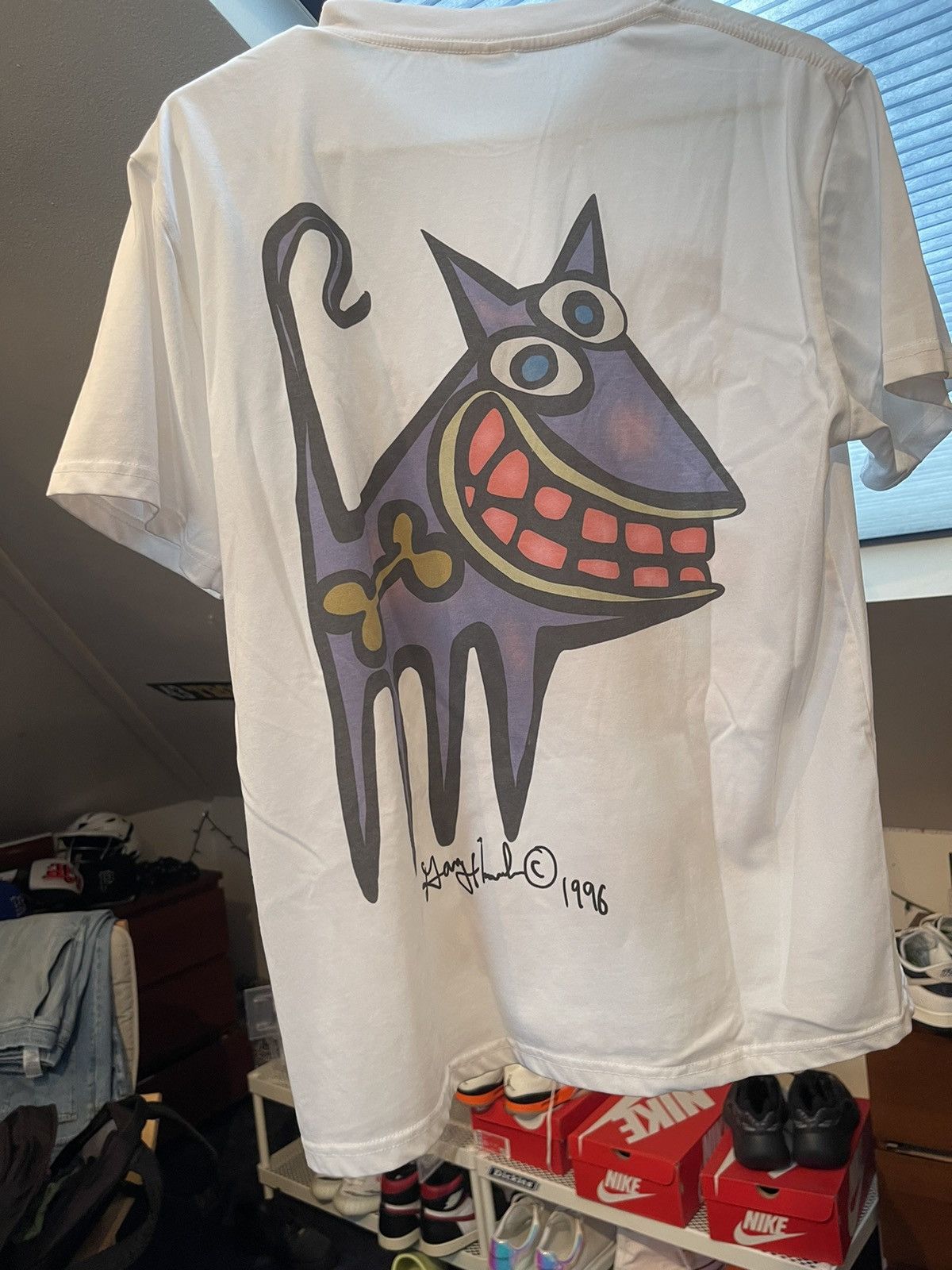 Band Tees × Vintage Art Shirt White Tee XL trendy tees Size US XL / EU 56 / 4 - 2 Thumbnail