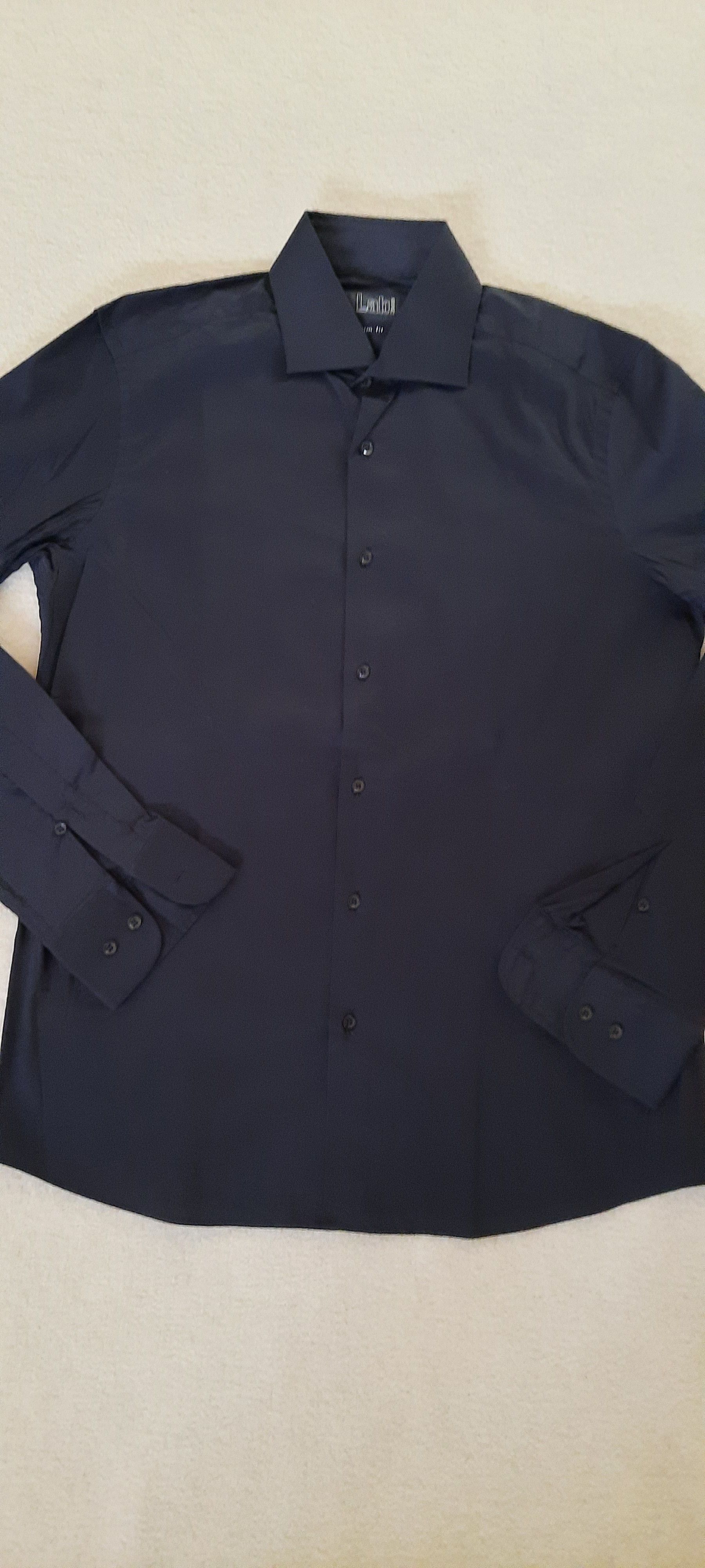 Pal Zileri Lab PAL ZILERI Long Sleeve Shirt, Black, Size 16/41 Size US L / EU 52-54 / 3 - 2 Thumbnail