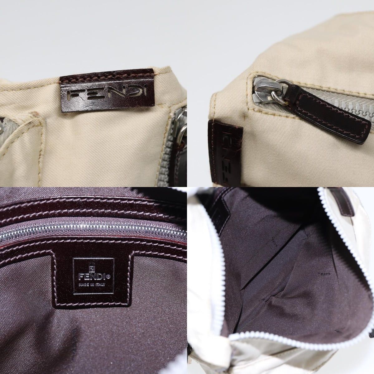Fendi FENDI Shoulder Bag Canvas Leather Beige Brown Silver Size ONE SIZE - 11 Thumbnail