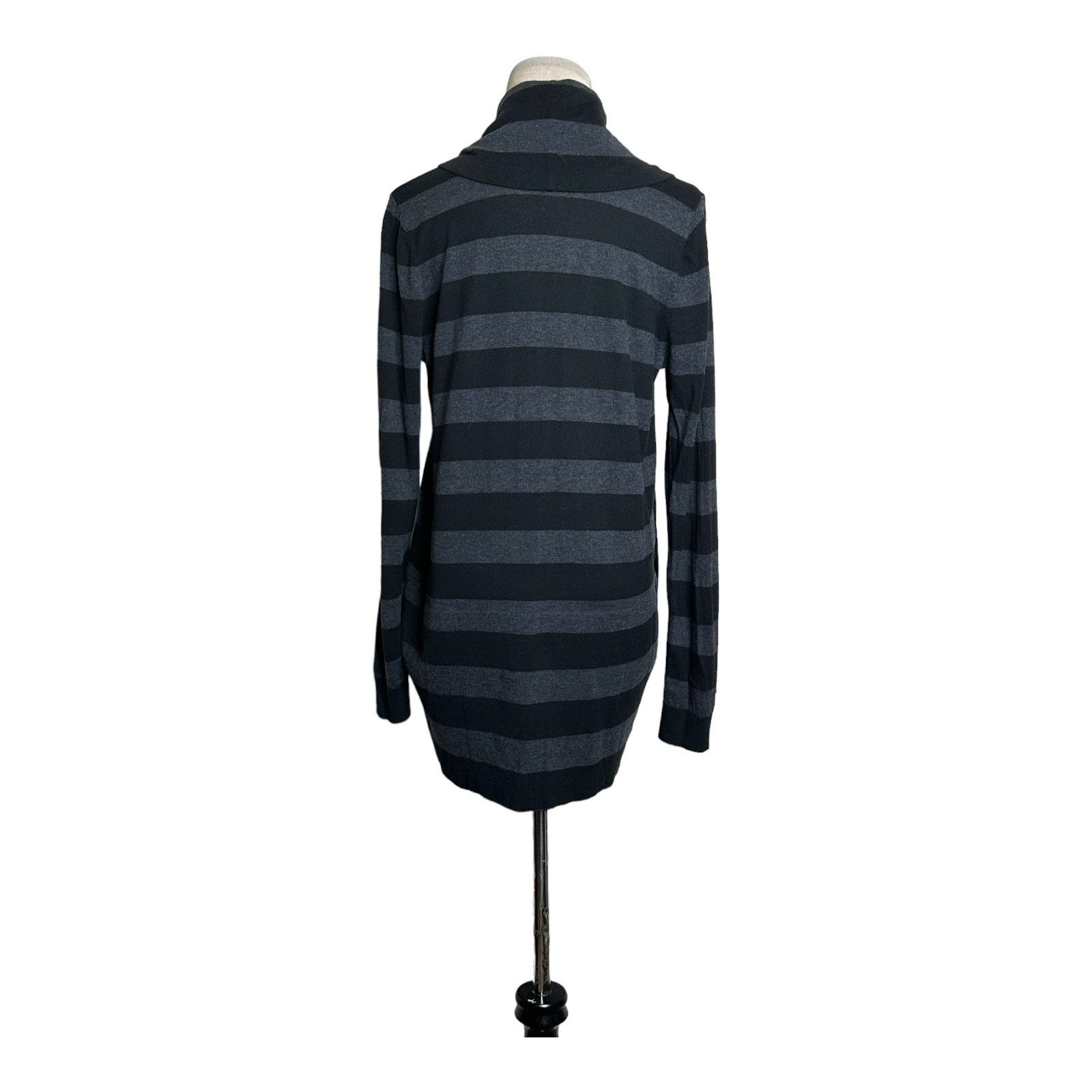 Loft Loft gray black open front long sleeves cardigan size M Size M / US 6-8 / IT 42-44 - 2 Thumbnail