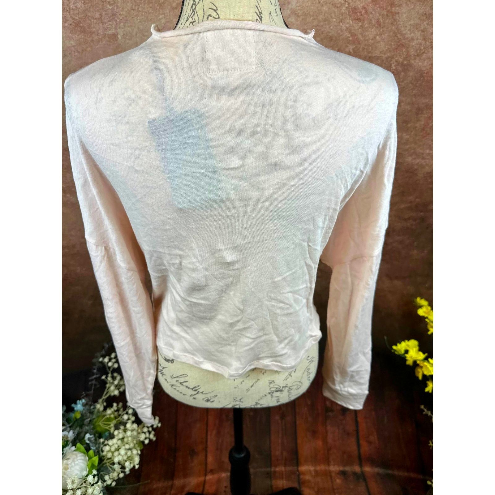 Other Chaser Gauzy Cotton Funnel Neck Drop Shoulder Light Pink S Size S / US 4 / IT 40 - 7 Thumbnail