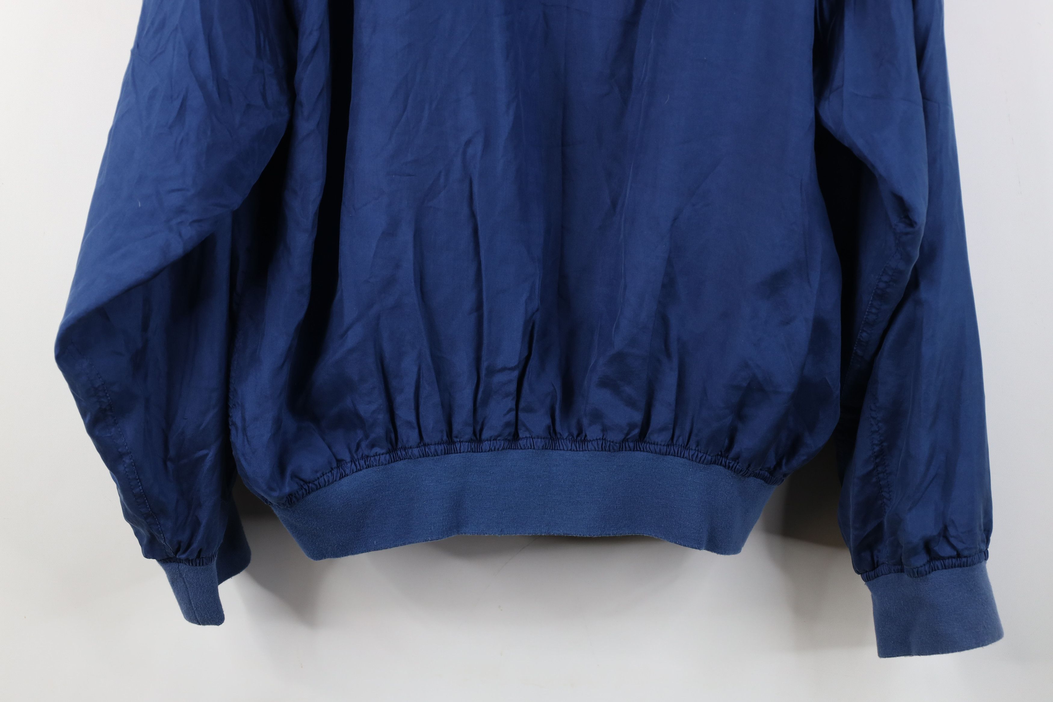 Vintage Vintage 90s Streetwear Full Zip Silk Bomber Jacket Blue Size US L / EU 52-54 / 3 - 14 Thumbnail
