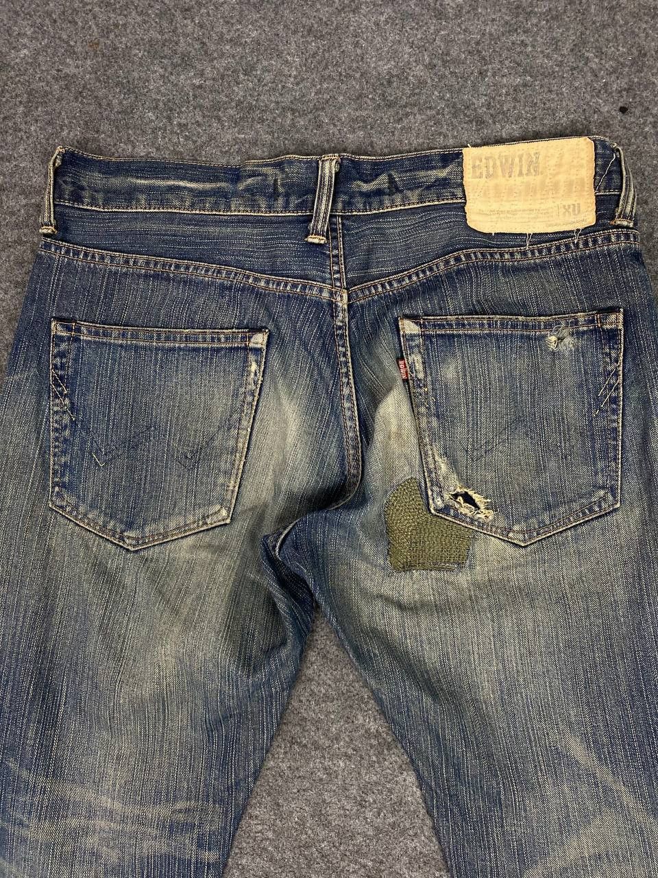 Edwin vintage edwin xv distressed reworked denim nice design Size US 35 - 3 Thumbnail