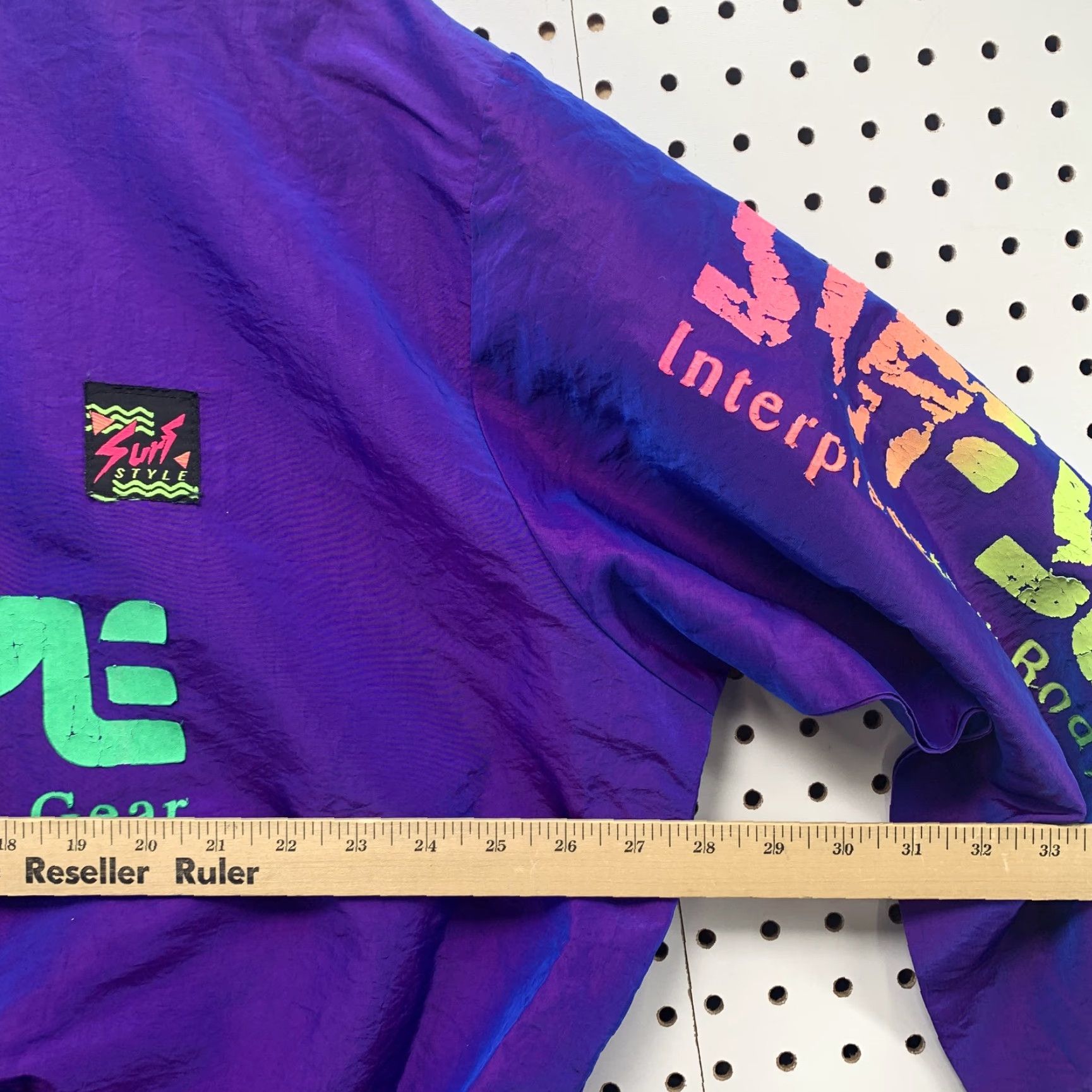 Vintage VINTAGE Surf Style Jacket Men One Size Purple 90s Interplanetary Body Gear Neon USA Size US M / EU 48-50 / 2 - 4 Thumbnail