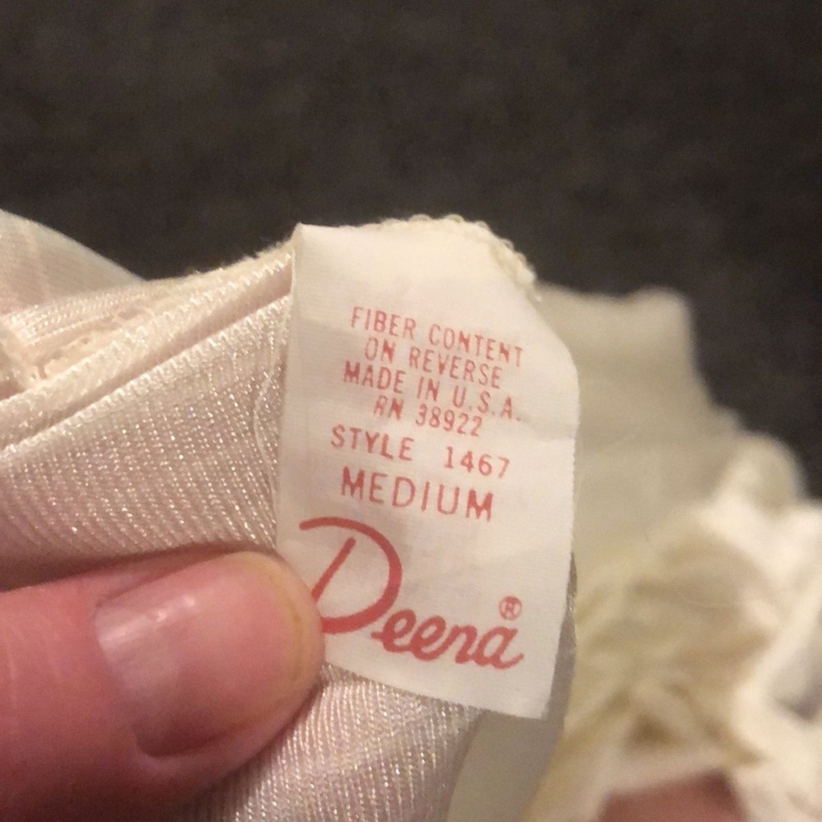 Vintage Deena Brand Night Gown 70's Women's Medium Ivory Long Size ONE SIZE - 4 Thumbnail