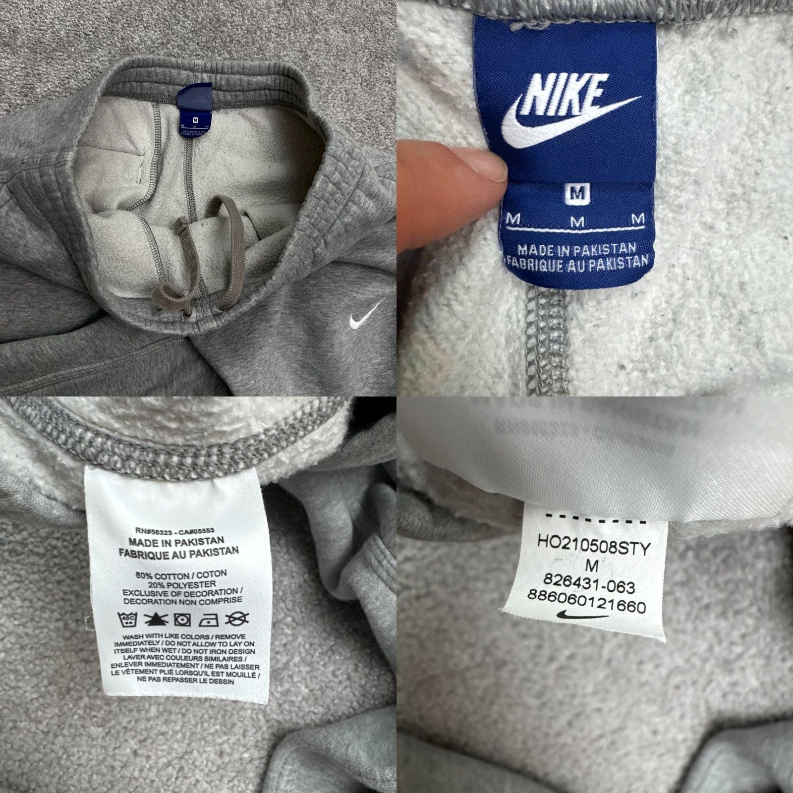 Nike Nike Jogger Sweatpants Mens M Gray Fleece Elastic Waist Activewear Pants Size US 31 - 8 Thumbnail