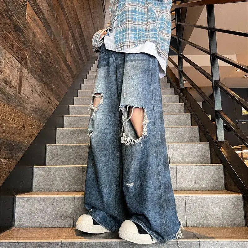 Japanese Brand Retro hip-hop wide leg slightly flared jeans Size US 32 / EU 48 - 1 Thumbnail