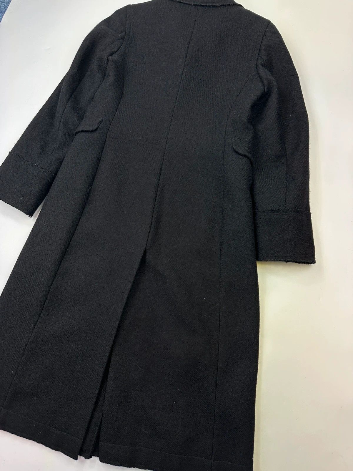 Miu Miu Miu Miu FW00-05 Black Wool & Mohair Long Trench Coat Size L / US 10 / IT 46 - 9 Thumbnail