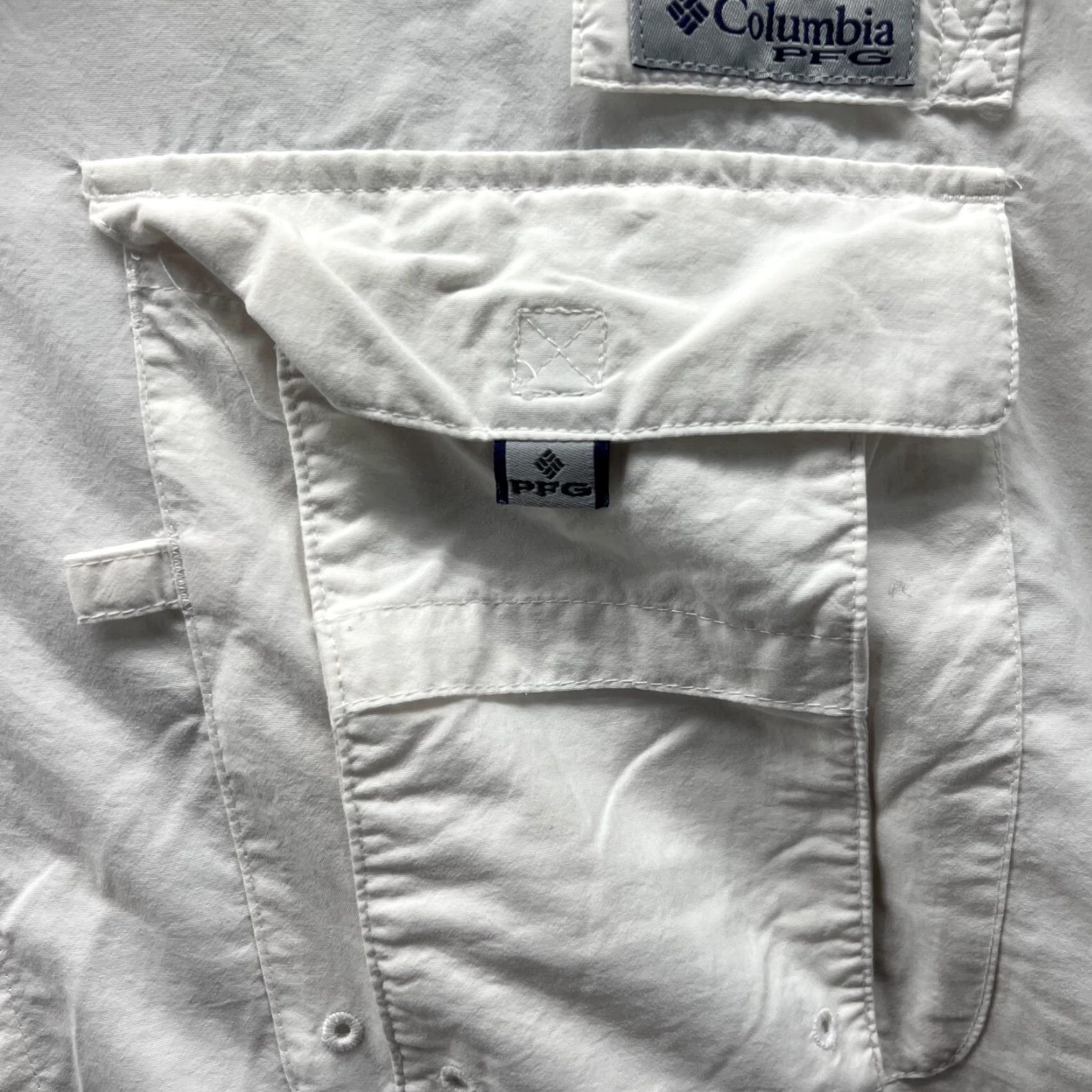 Vintage Columbia Shirt Men 1X White Button-Up Short Sleeve Casual All Seasons Big & Tall Vintage: No Size US XL / EU 56 / 4 - 4 Thumbnail