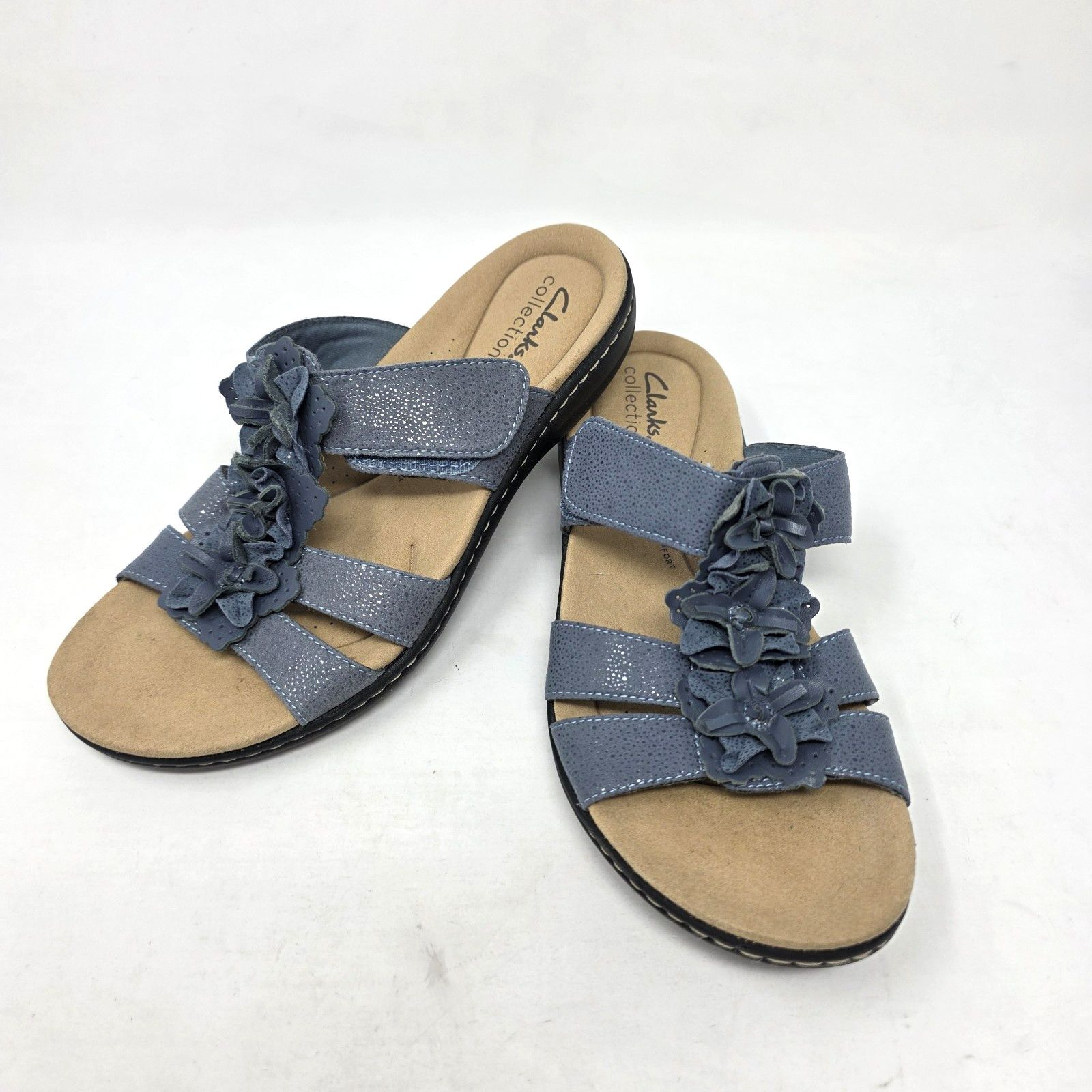 Clarks Clarks Women's 7 US Laurieann Judi Flat Sandal Leather Shoes Size US 7 / IT 37 - 1 Thumbnail