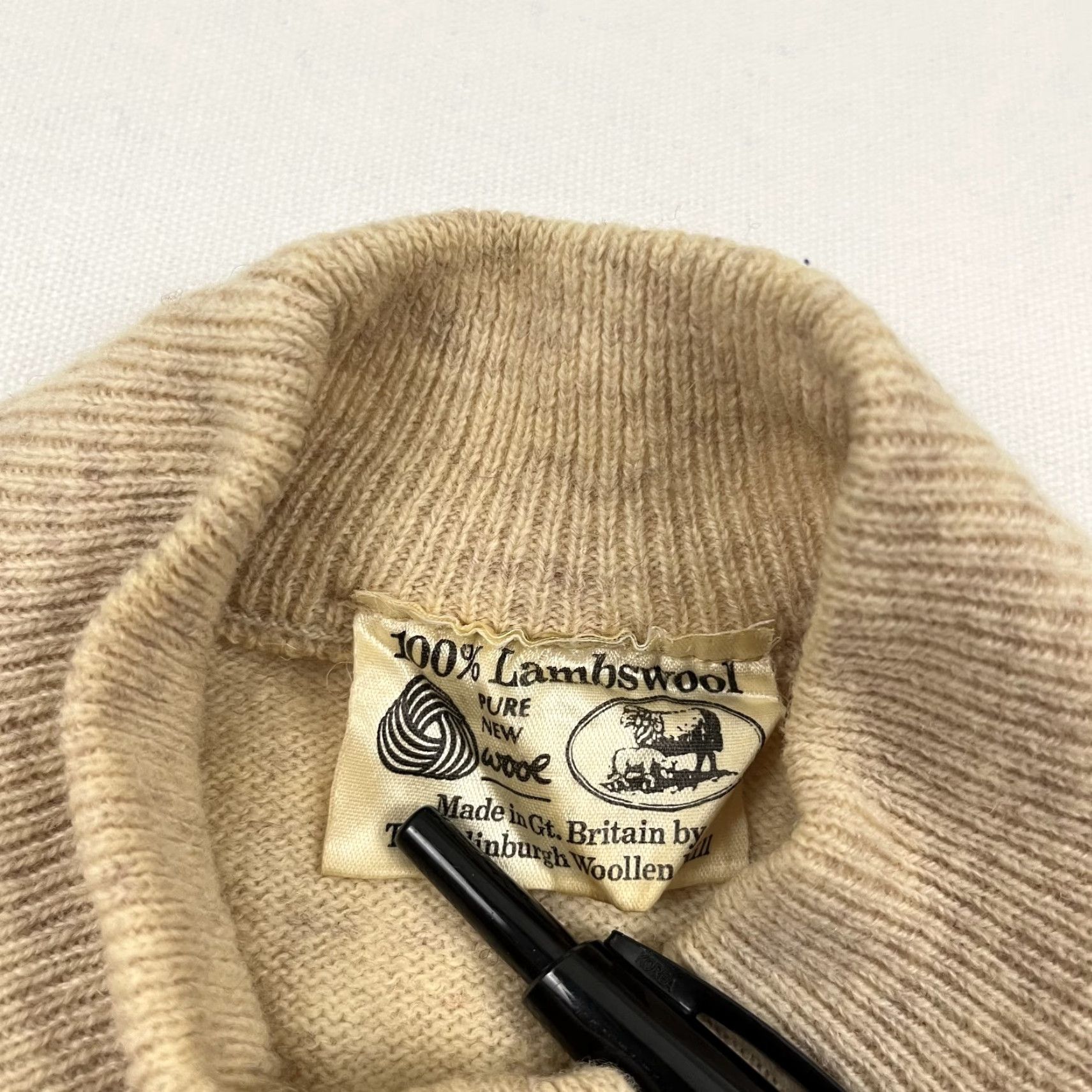Vintage VINTAGE Woollen Mills Sweater Womens S Brown Lambs Wool Mock Neck Jumper VTG Size S / US 4 / IT 40 - 2 Thumbnail