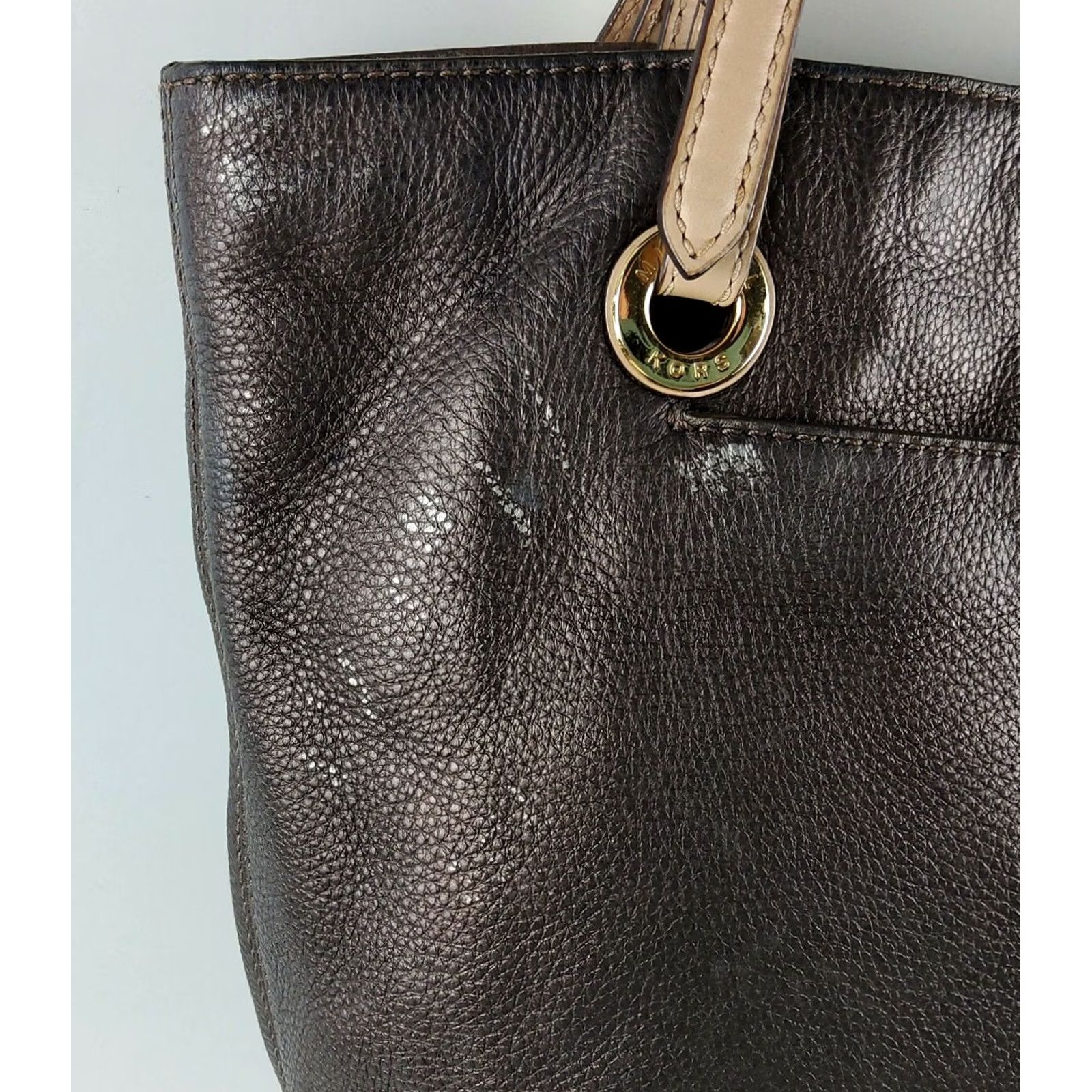 Michael Kors Michael Kors Metallic Bronze Leather Tote Shoulder Handbag Purse Tote Bag Size ONE SIZE - 5 Thumbnail
