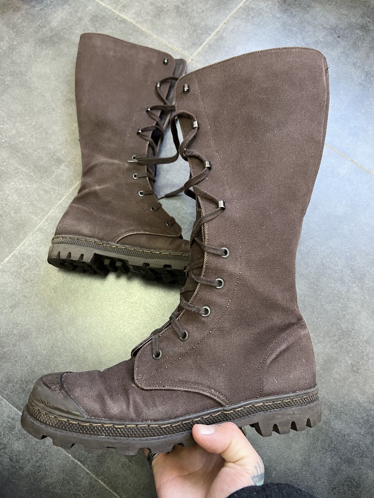 Helmut Lang SS03 Helmut Lang high knee combat boots Size US 9 / IT 39 - 3 Thumbnail