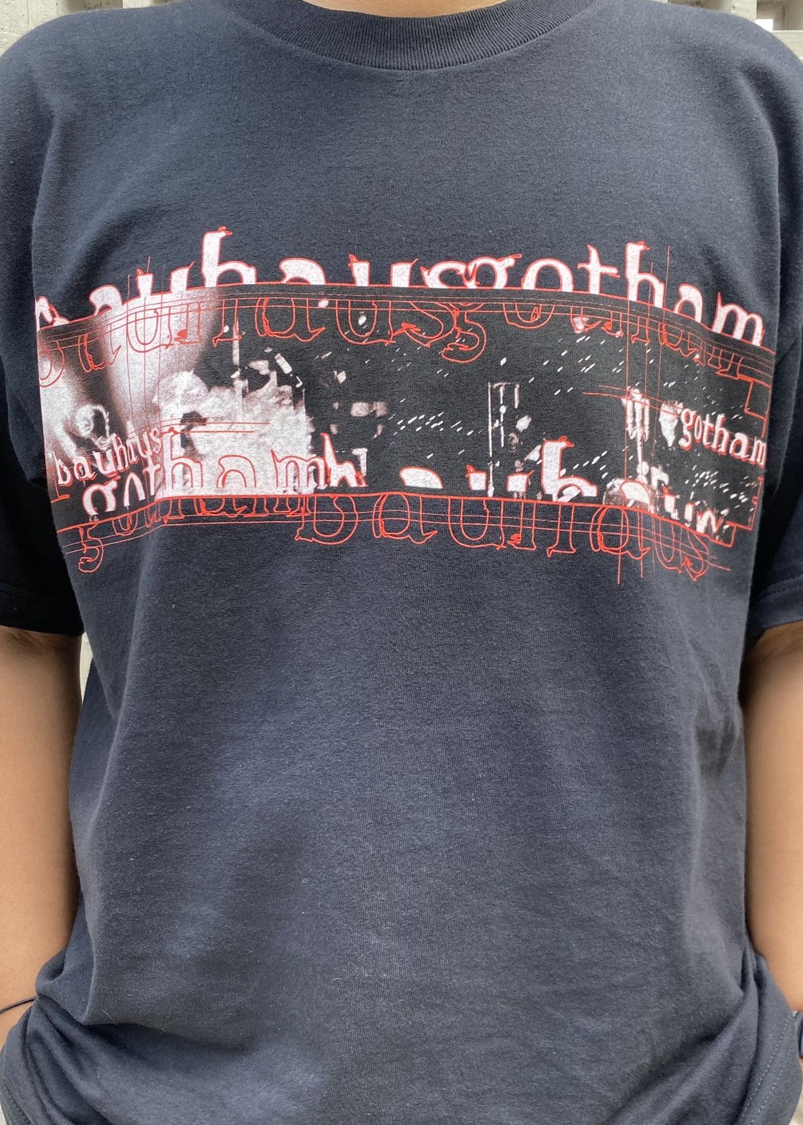 image of Band Tees x Rock T Shirt Vintage Band Tshirt 1999 Bauhaus Gotham in Black, Men's (Size Large)