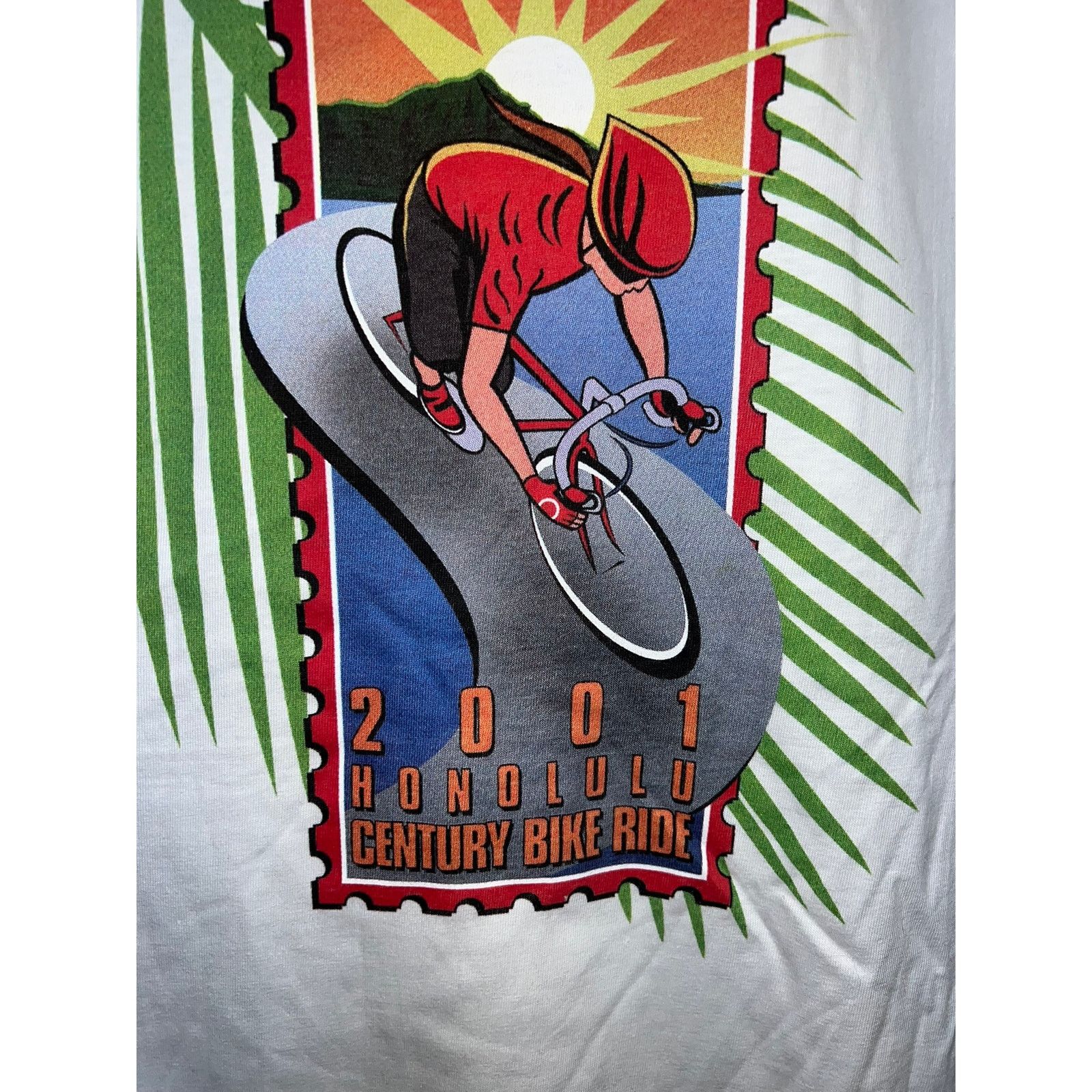 Fruit Of The Loom vintage Hawaii Biking Shirt Honolulu Ride Japan America 2XL Size US XXL / EU 58 / 5 - 4 Thumbnail