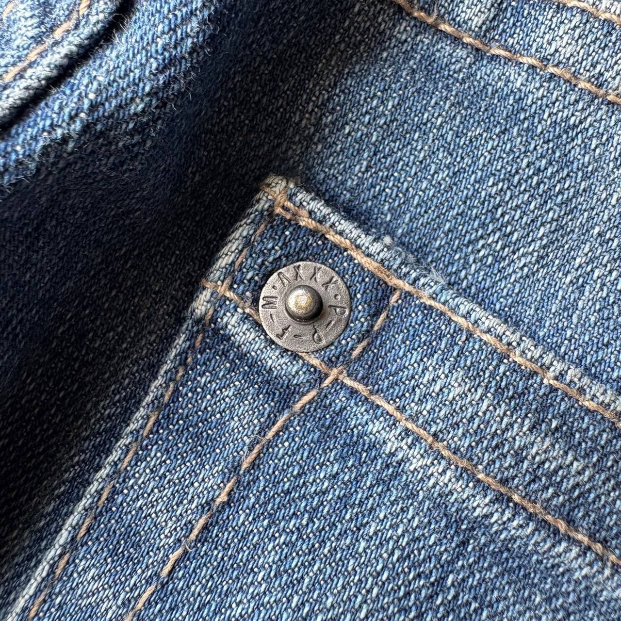 PPFM PPFM Biker Multipocket Zipper Stud Blue Jeans Pants Size US 31 - 17 Thumbnail