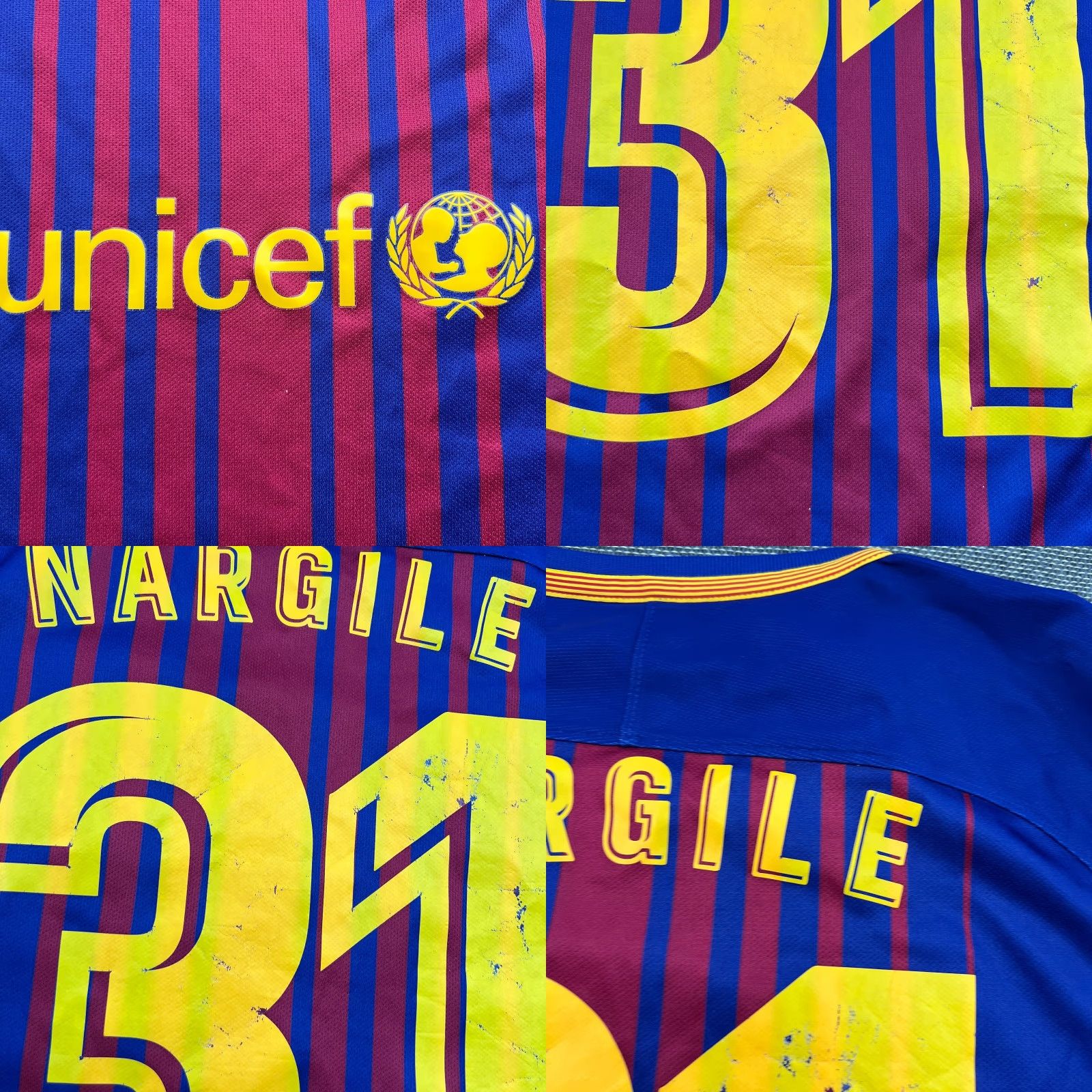 Nike Nike Barcelona 2017 2018 Home Football Jersey Shirt M Multicolor Soccer Dry Moisture Wicking Mens Size US M / EU 48-50 / 2 - 9 Thumbnail