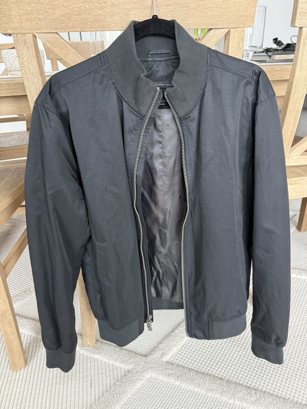 John Varvatos John Varvatos Black Bomber Jacket Size US M / EU 48-50 / 2 - 2 Thumbnail
