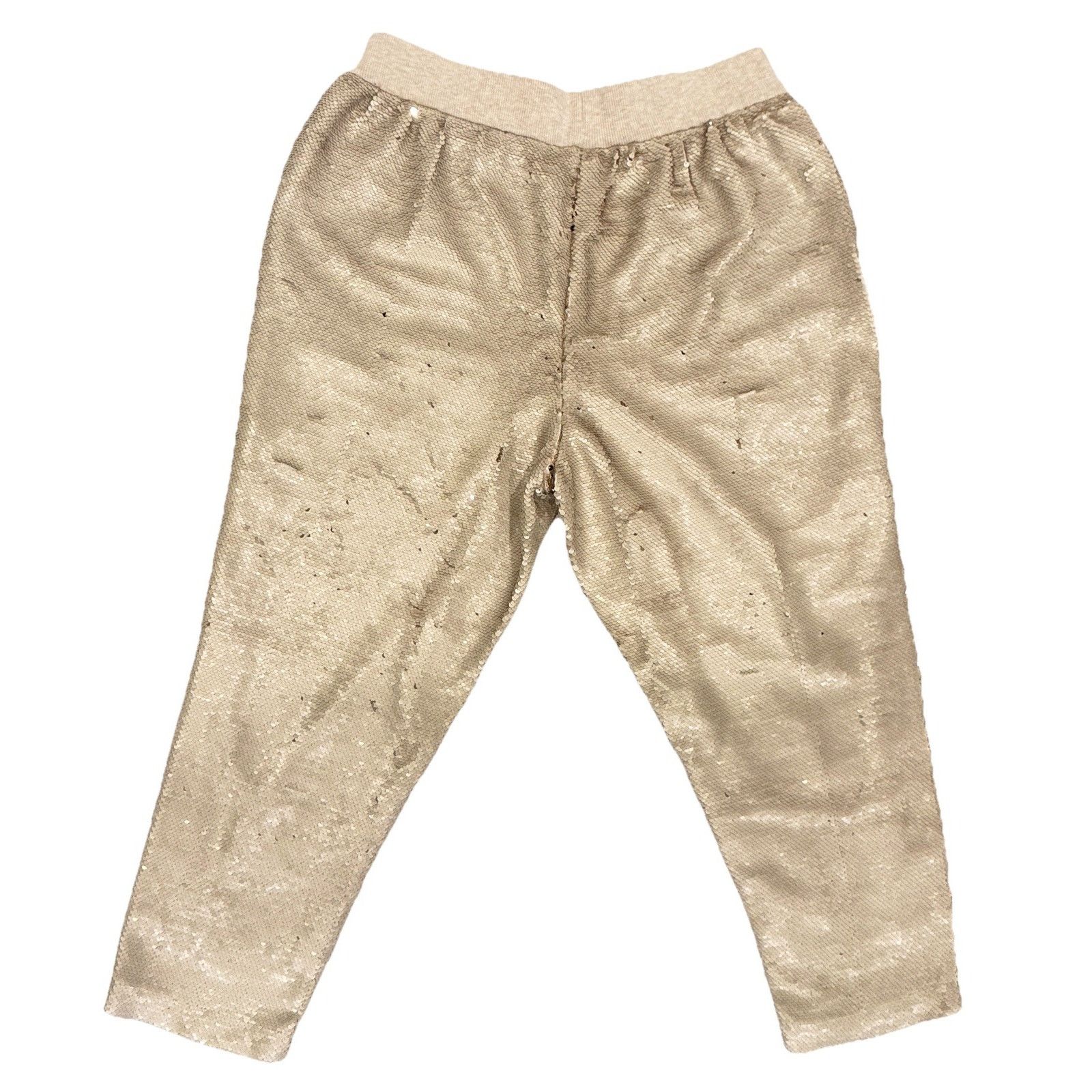 Anthropologie Anthropologie Women’s Gold Fish Scale Joggers in Size LP Size 32" / US 10 / IT 46 - 3 Thumbnail