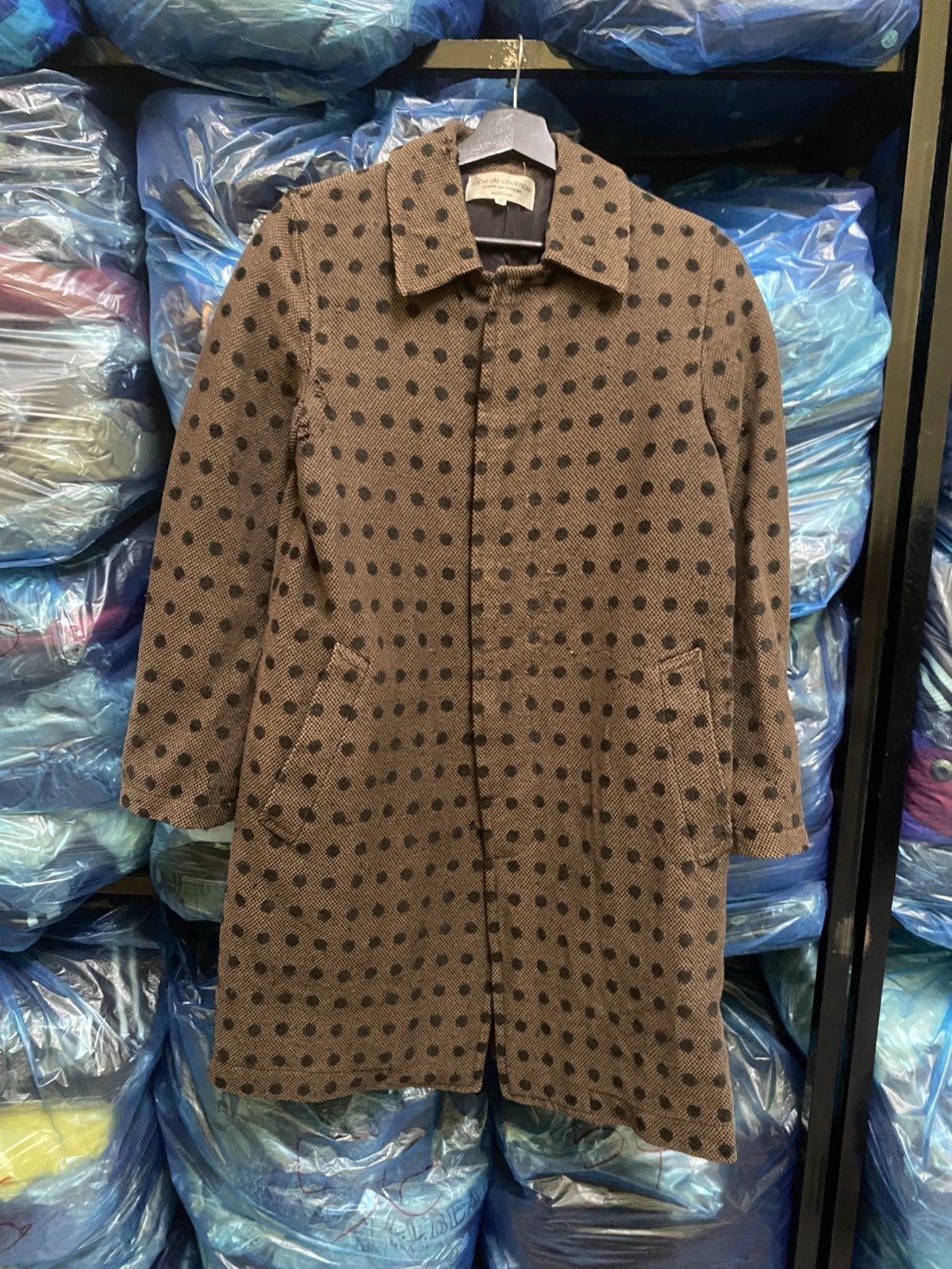 Comme des Garcons Robe de Chambre COMME des GARÇONS Polka Dot Long Coat Size S / US 4 / IT 40 - 3 Thumbnail