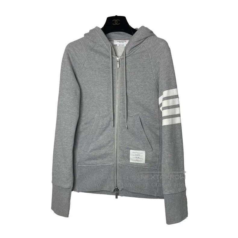 Thom Browne Thom Browne Solid Color Zip-Up Hoodie Size US XS / EU 42 / 0 - 1 Thumbnail