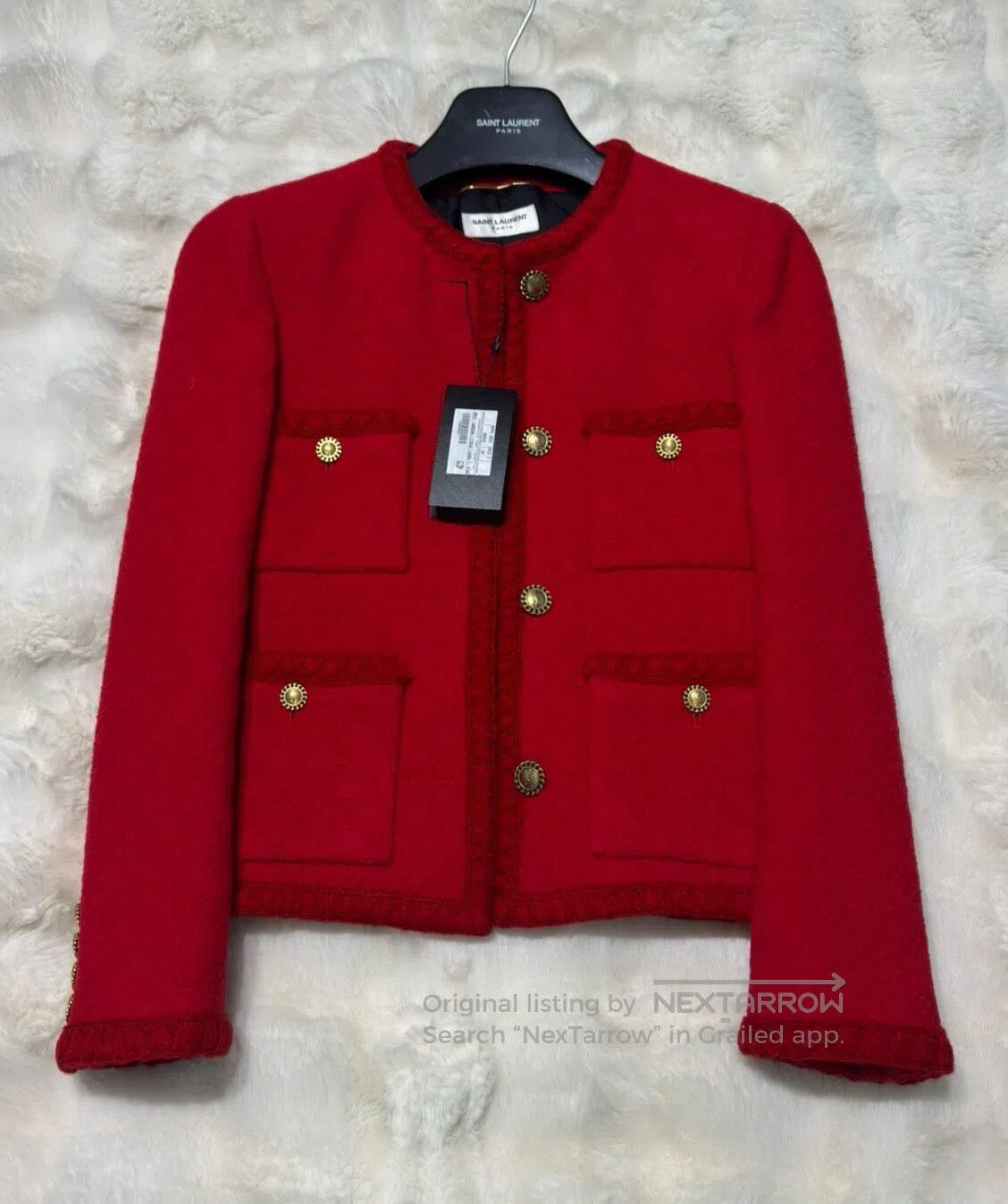 Saint Laurent Paris Saint Laurent Paris Women's Tweed Jacket| Size S / US 4 / IT 40 - 1 Thumbnail
