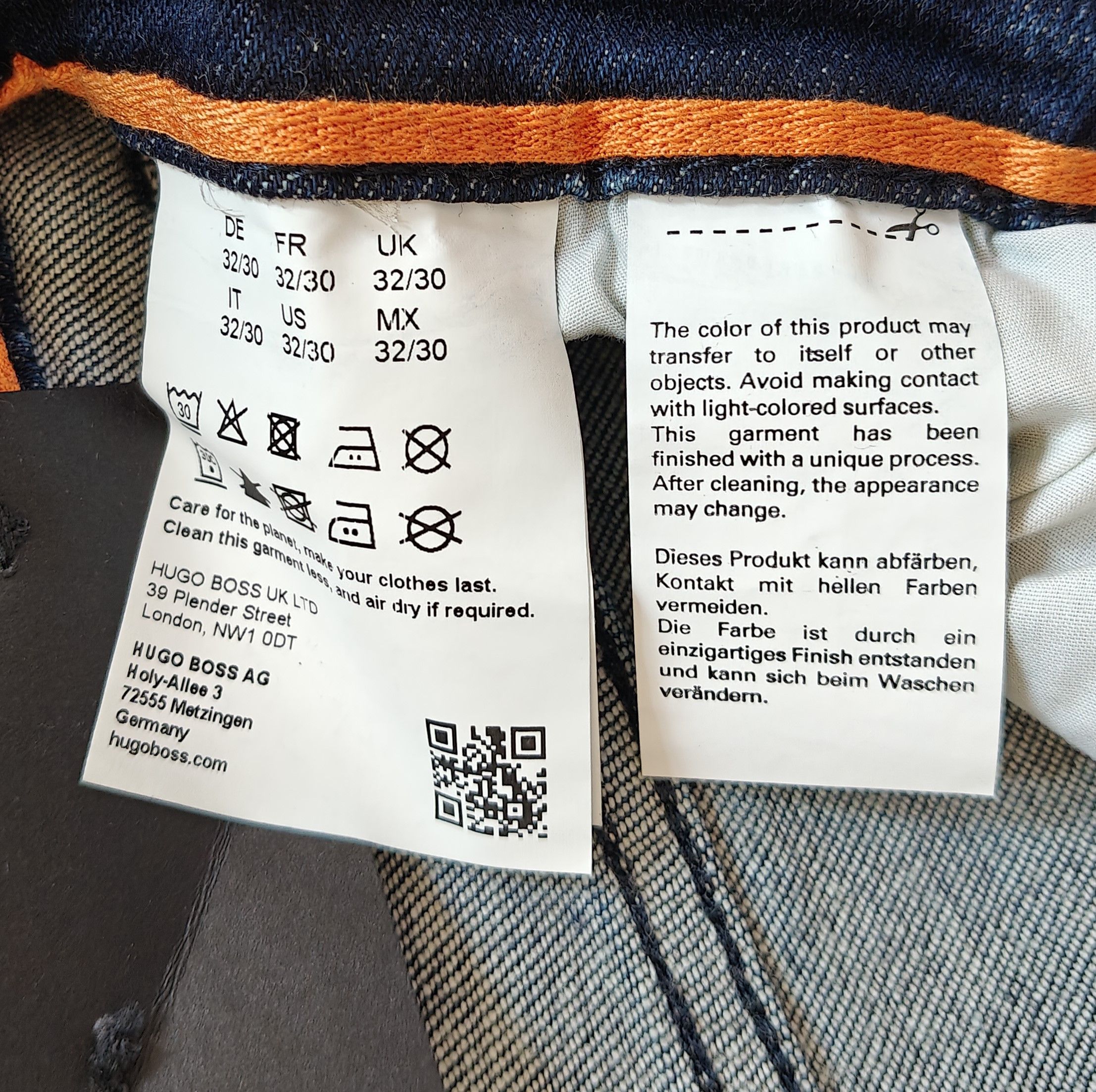 Hugo Boss BOSS RE.MAINE Regular fit men's Jeans Free Shipping T/6088 Size US 31 - 12 Thumbnail