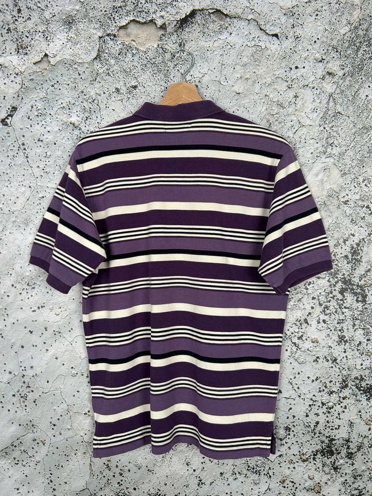 Other Vintage Thomas Burberry Stripe Purple Polo Tee Chief Keef Size US M / EU 48-50 / 2 - 4 Thumbnail