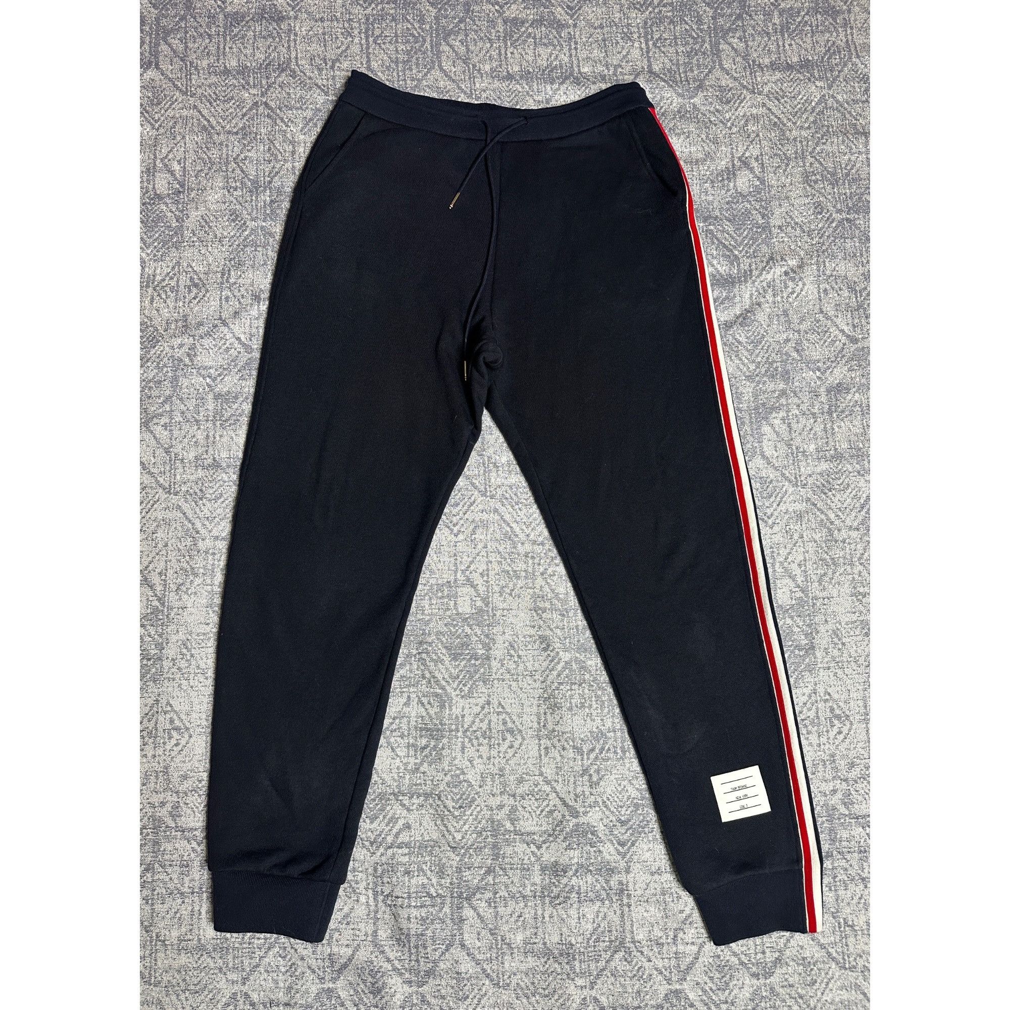 Thom Browne Thom Browne New York Sweatpants In Classic Loopback With RWB Size US 32 / EU 48 - 1 Thumbnail