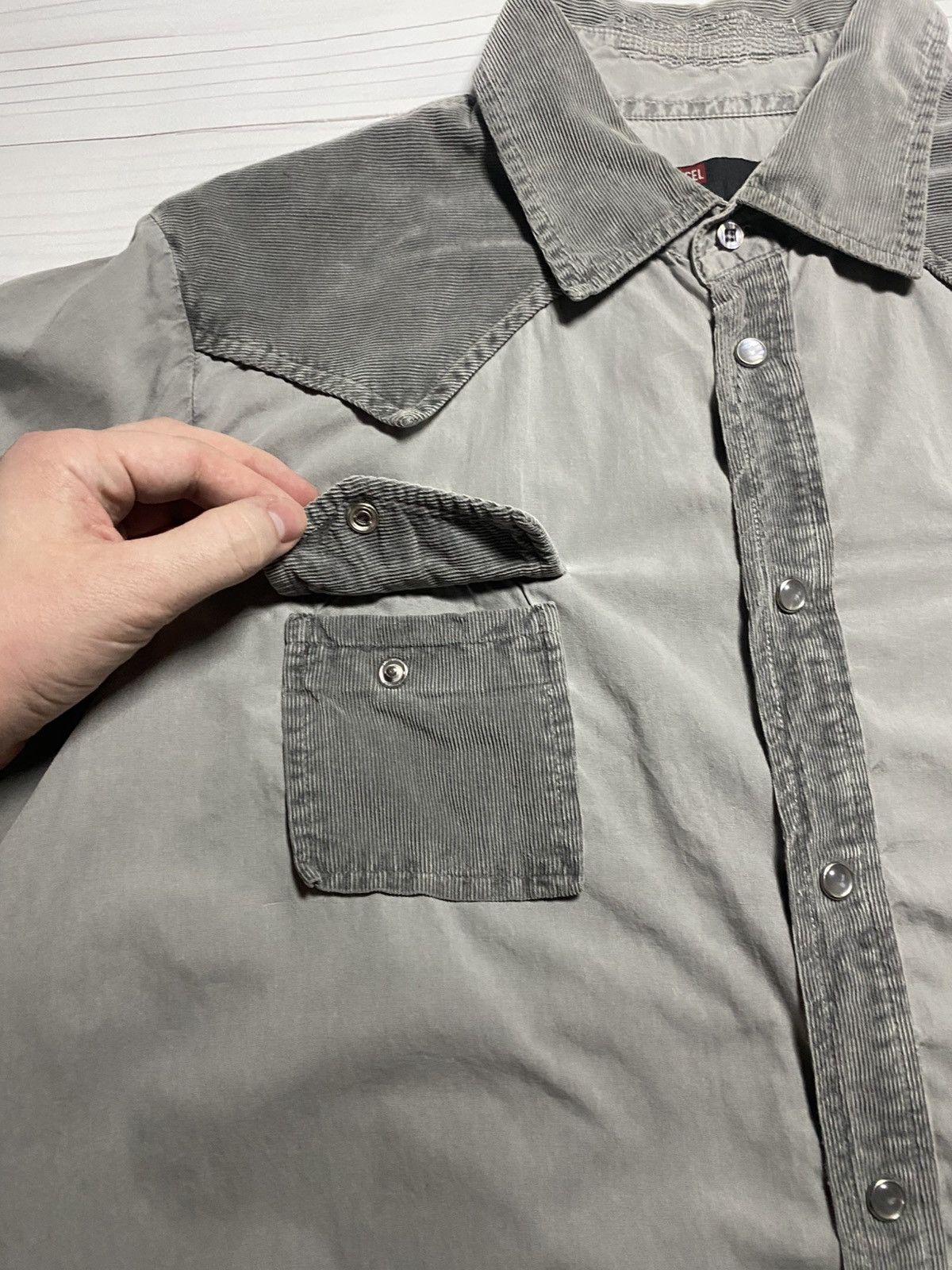 Diesel × Japanese Brand × Vintage Vintage Diesel Snow Eagle Big logo y2k button up t shirt Size US L / EU 52-54 / 3 - 6 Thumbnail