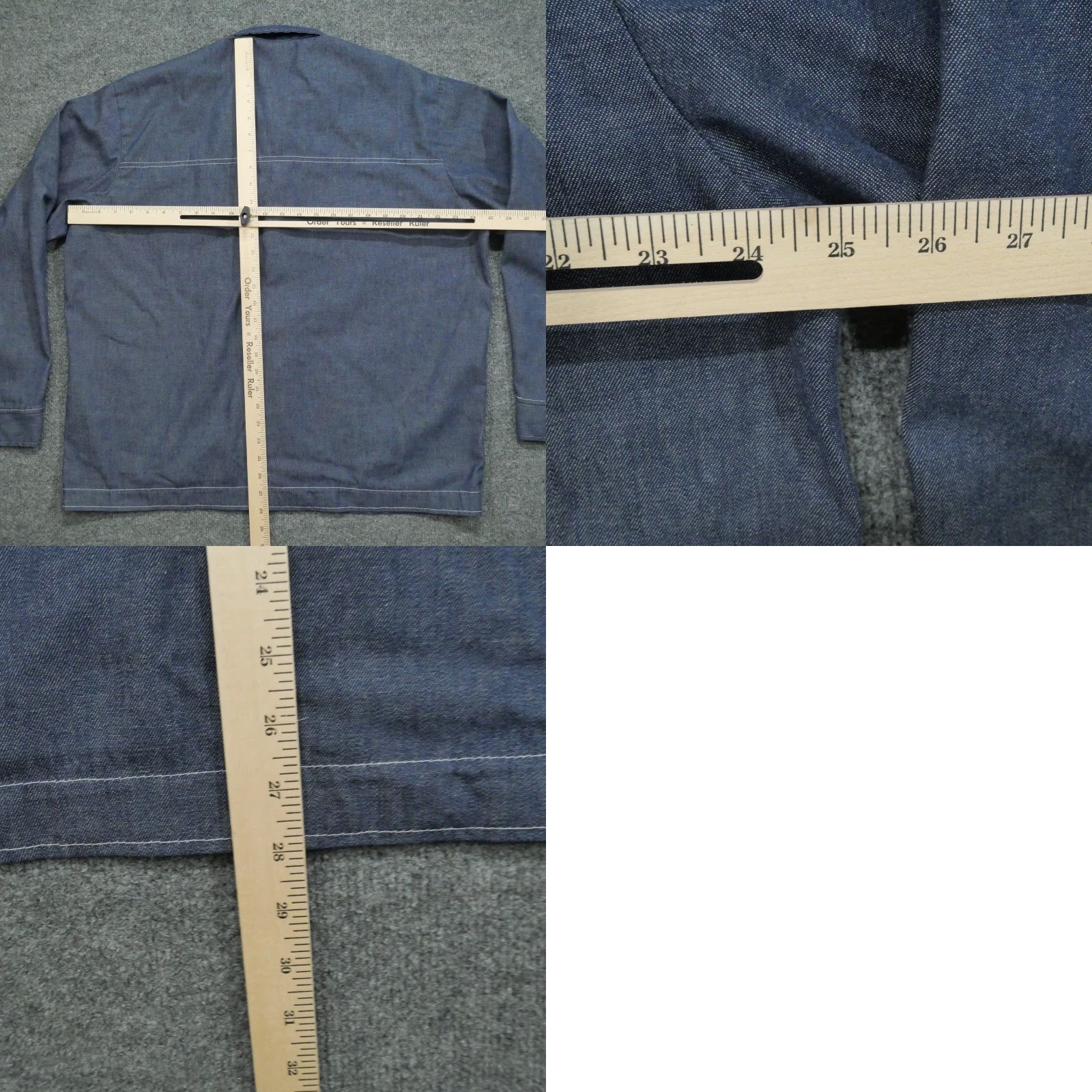 Denime Vintag Jean Jacket Mens XL 2XL Blue Denim Trucker Casual Shirt 70s Size US XL / EU 56 / 4 - 8 Thumbnail